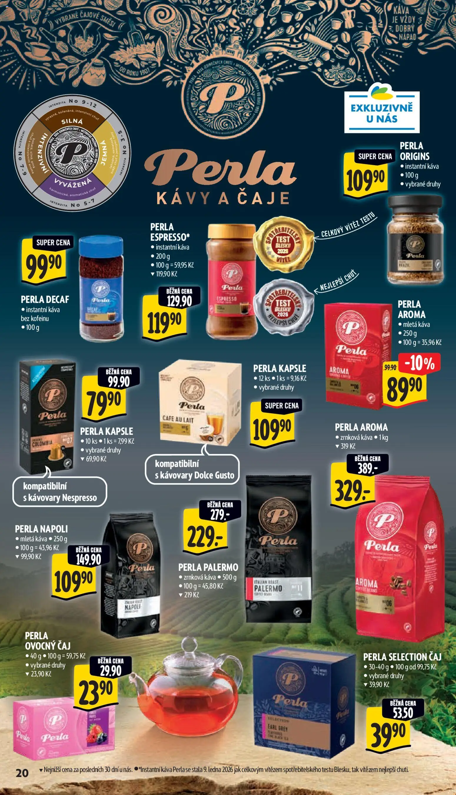 Albert leták - Supermarket od 04.03.2026 | Strana: 30 | Produkty: Káva Perla, Test, Instantní káva, Mletá káva