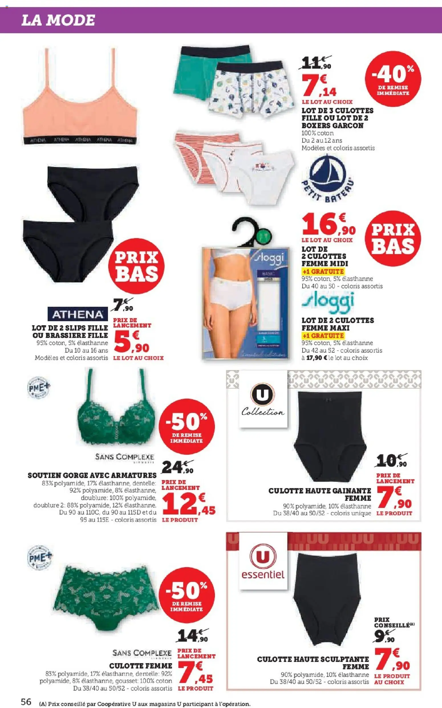 {H1} | Page: 56 | Produits: Coton, Culotte, Slips