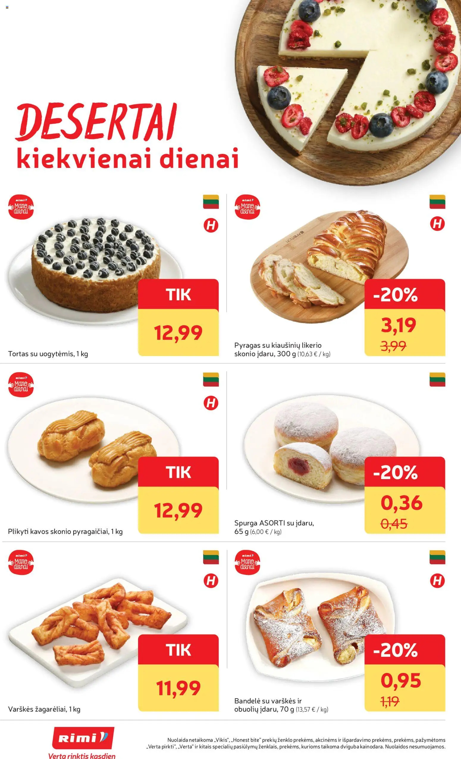 Rimi akcijos nuo 27.01.2026 | Puslapis: 8 | Prekių: Spurga, Bandelė, Tortas, Pyragas
