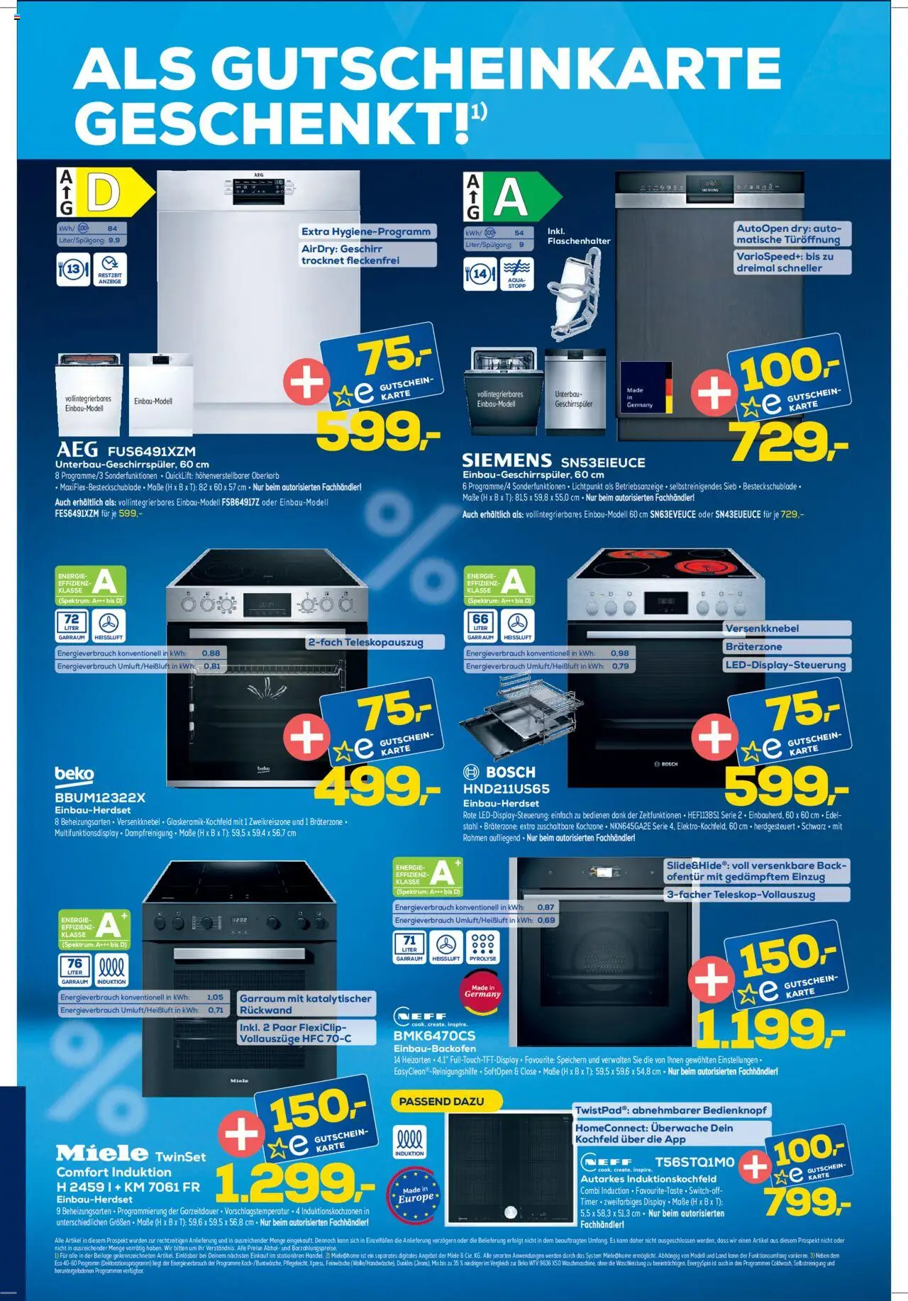 Euronics  Aktueller Prospekt - gültig ab dem 13.08.2025 | Seite: 9 | Produkte: Miele, AEG, Neff, Kochfeld