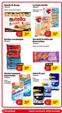 Doritos voordeelpak, 252 gram, 8-PAK - Voorbeeld van een folder van Kruidvat, geldig van 14.10.2025 | Pagina: 89 | Producten: Kész piskótalap, Doritos, La, Fruit