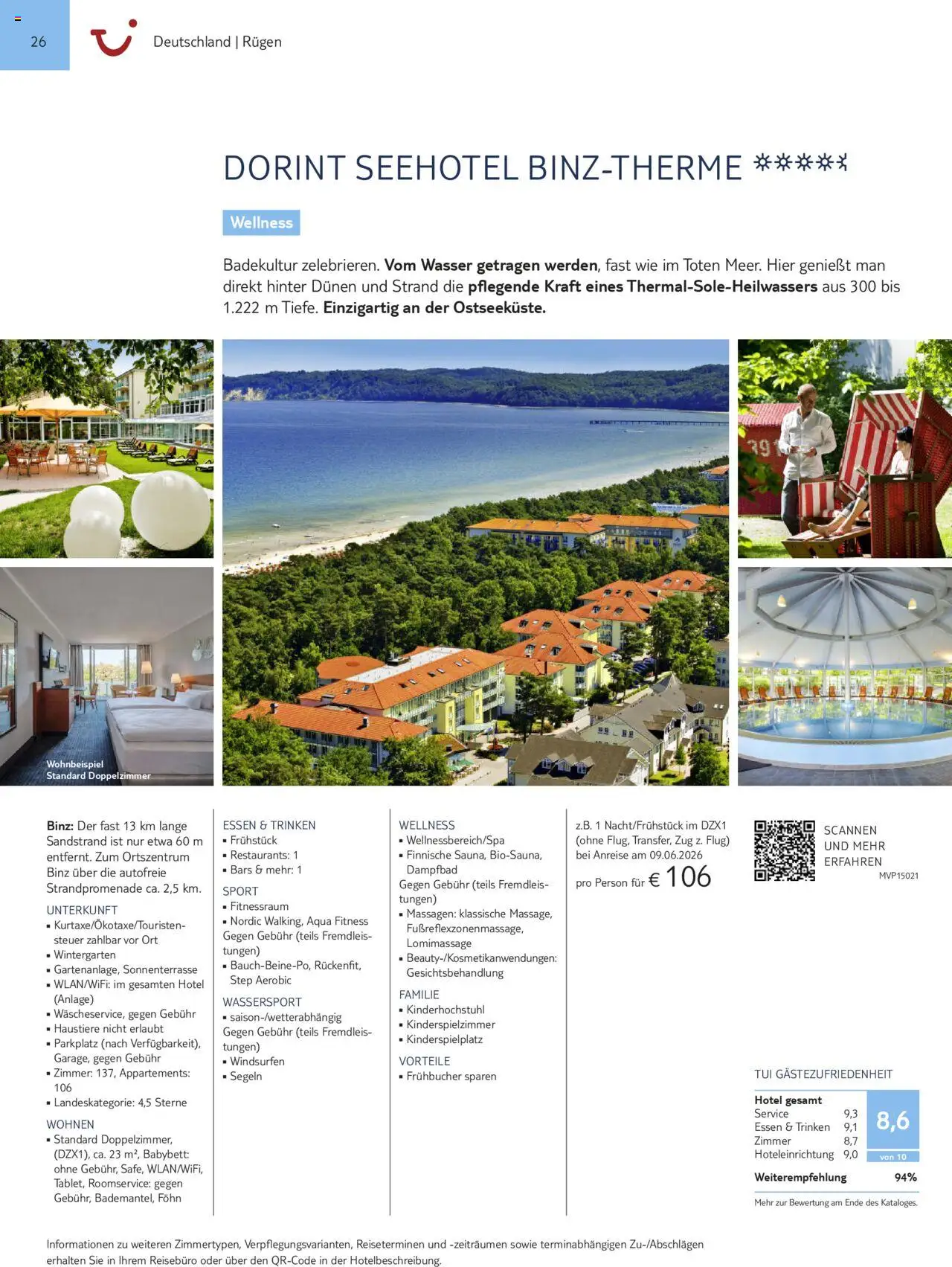 TUI Urlaub mit eigener Anreise 2025/26 – gültig ab 01.11.2025 | Seite: 26 | Produkte: Babybett, Wasser, Föhn