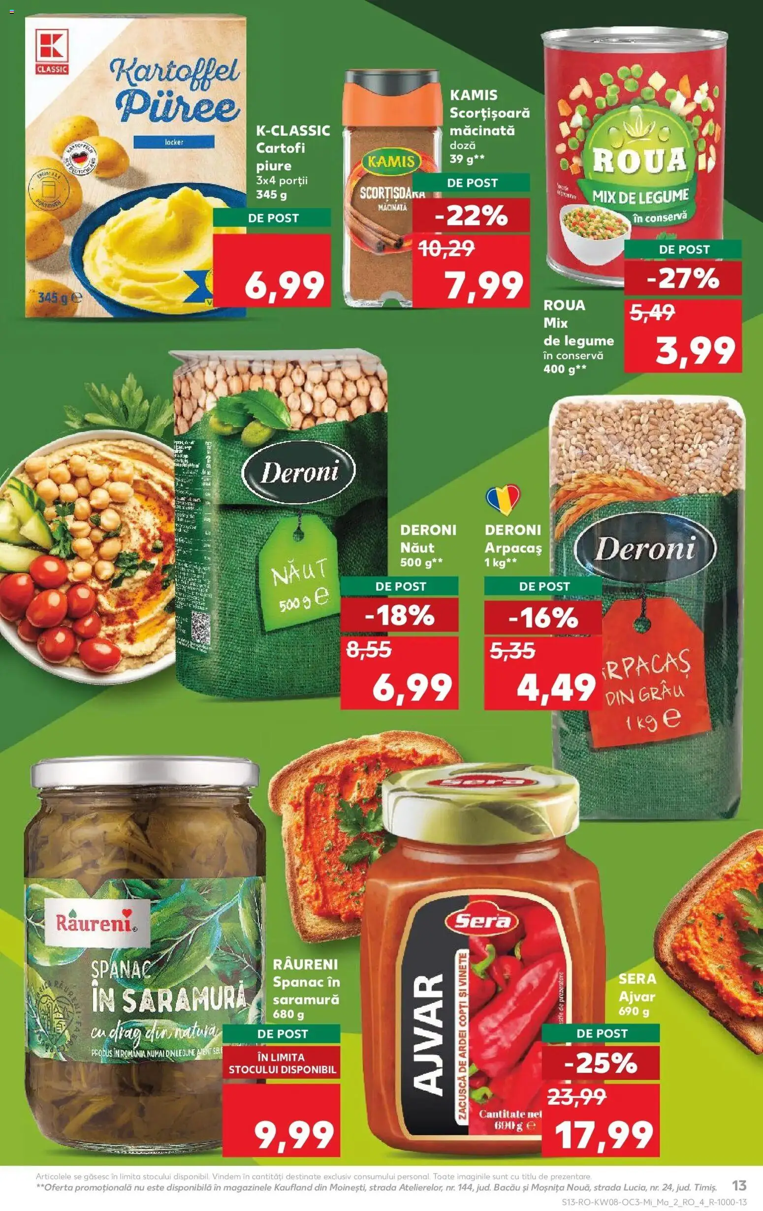 Noul catalog Kaufland – valabil de la 18.02.2026 | Pagină: 13 | Produse: Ardei, Zacuscă, Cartofi, Legume