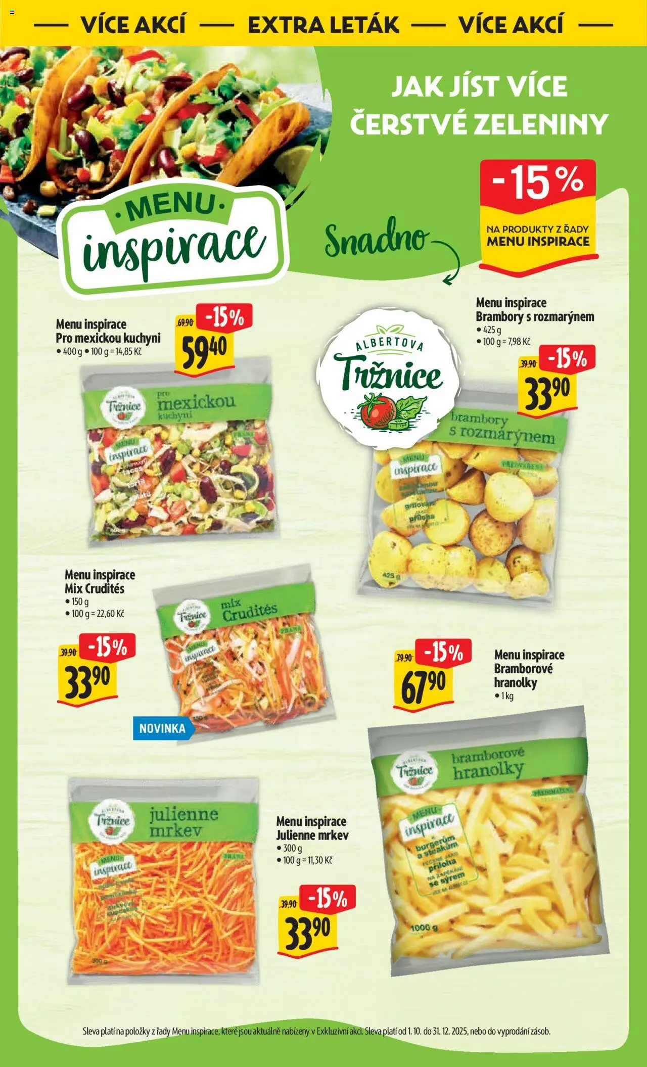 Albert leták - Hypermarket od 15.10.2025 | Strana: 49 | Produkty: Hranolky, Mrkev, Brambory, Bramborové hranolky