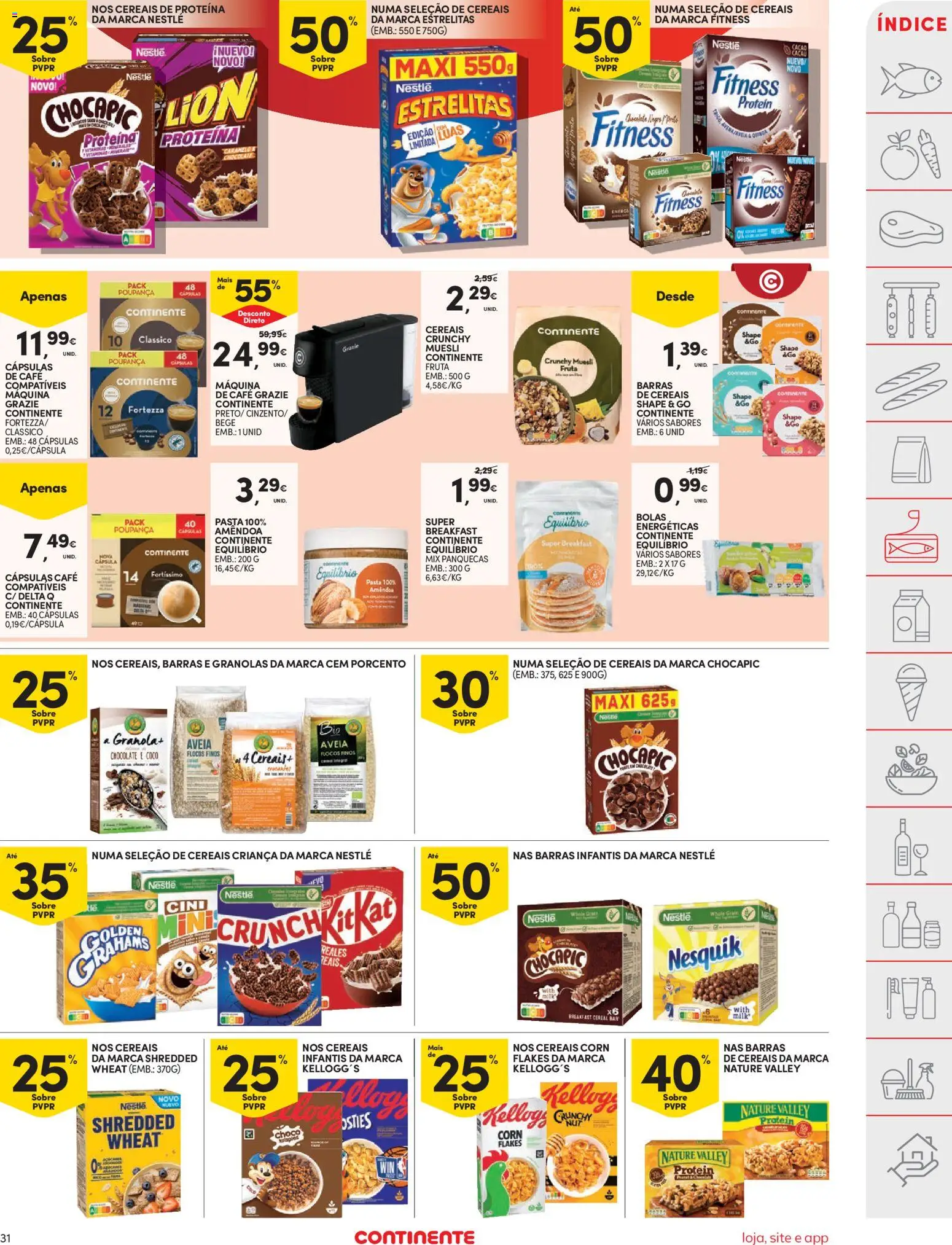 Continente folheto │ válido de 03.03.2026 | Página: 31 | Produtos: Aveia, Café, Chocolate, Flocos