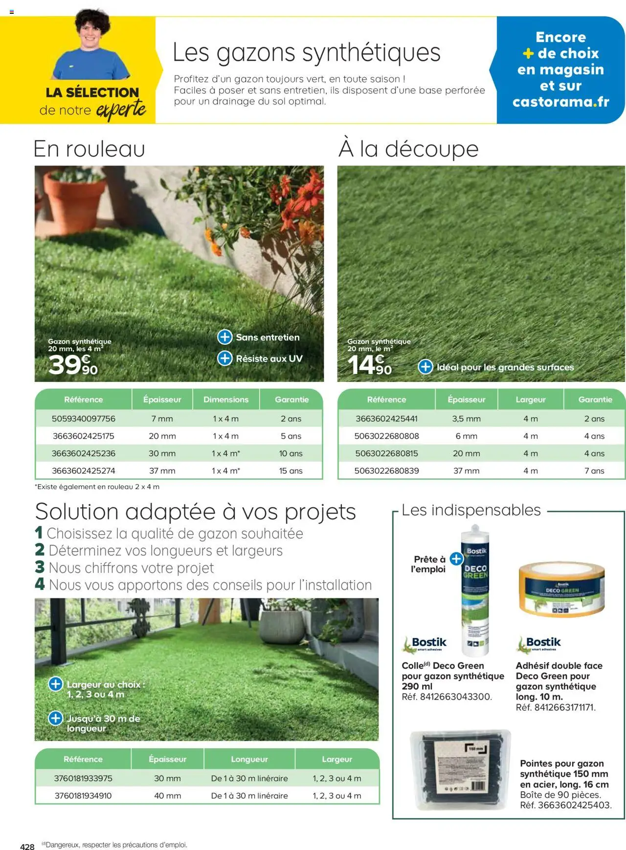{H1} | Page: 428 | Produits: Base, Rouleau, Gazon synthétique, Gazon
