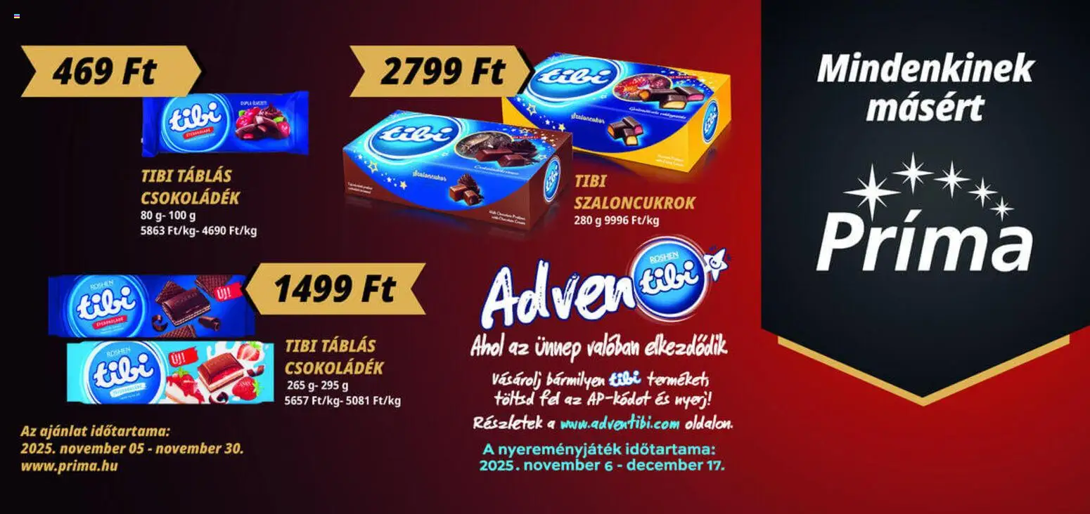 CBA Príma akciós ujság - amely érvényes a következő dátumtól: 05.11.2025 | Oldal: 2