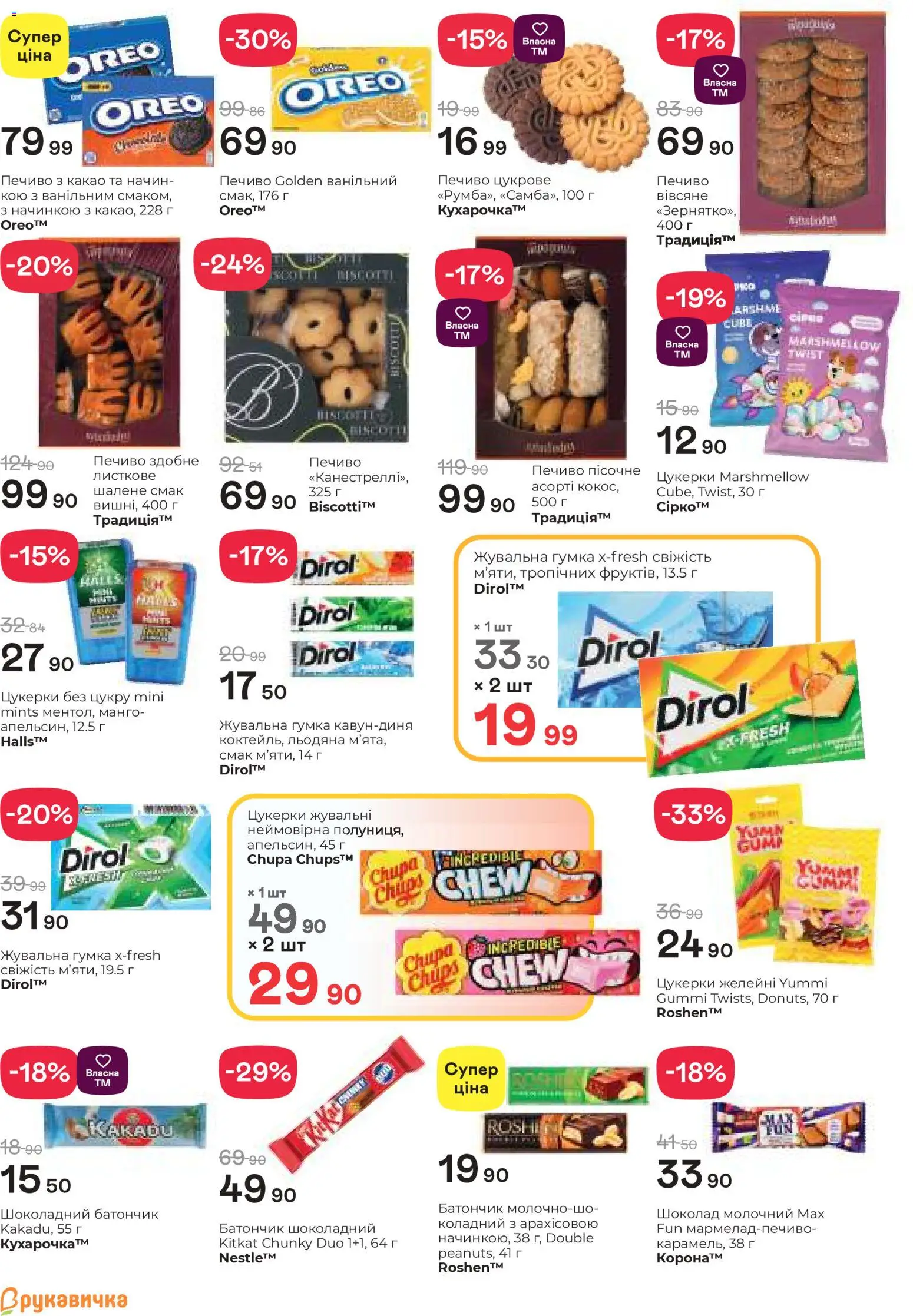 Рукавичка Kаталог - дійснийкції з 22.01.2026 | Сторінка: 12 | Товари: Шоколад, Цукерки, Печиво, Манго