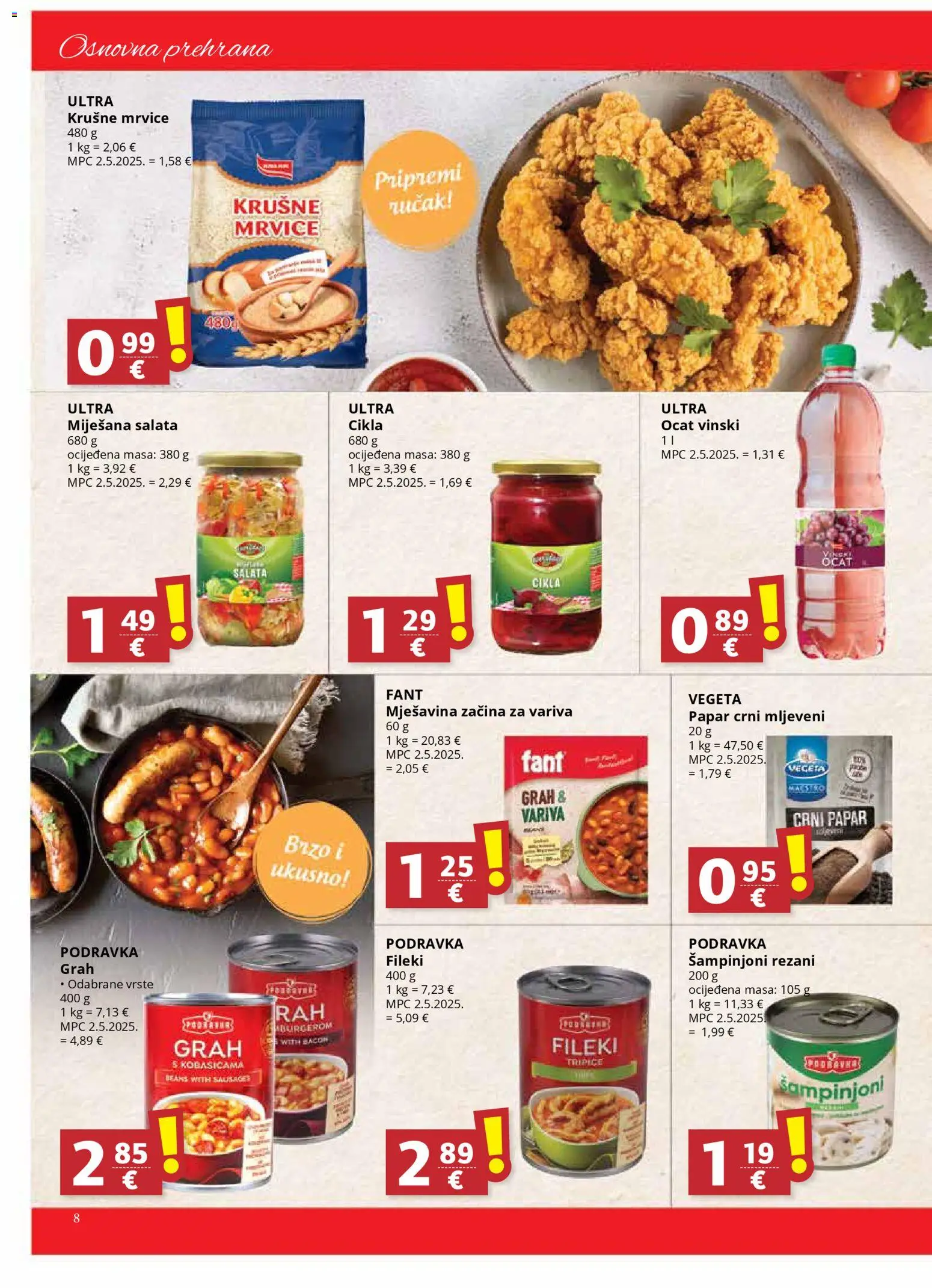 Djelo katalog | vrijedi od 02.01.2026 | Stranica: 8 | Proizvodi: Salata, Ocat, Cikla, Vegeta