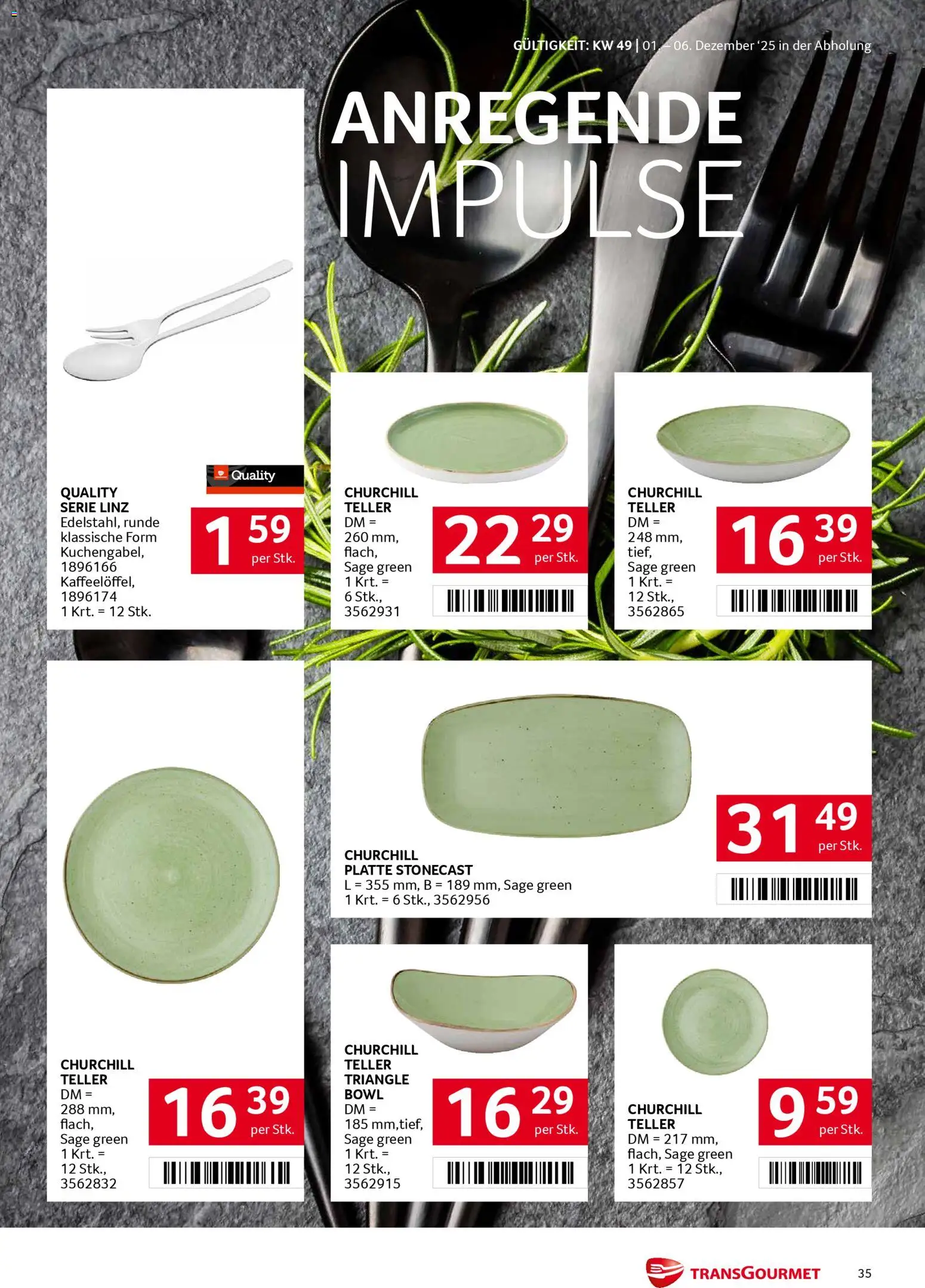 Transgourmet Flugblatt gültig ab 01.12.2025 | Seite: 35