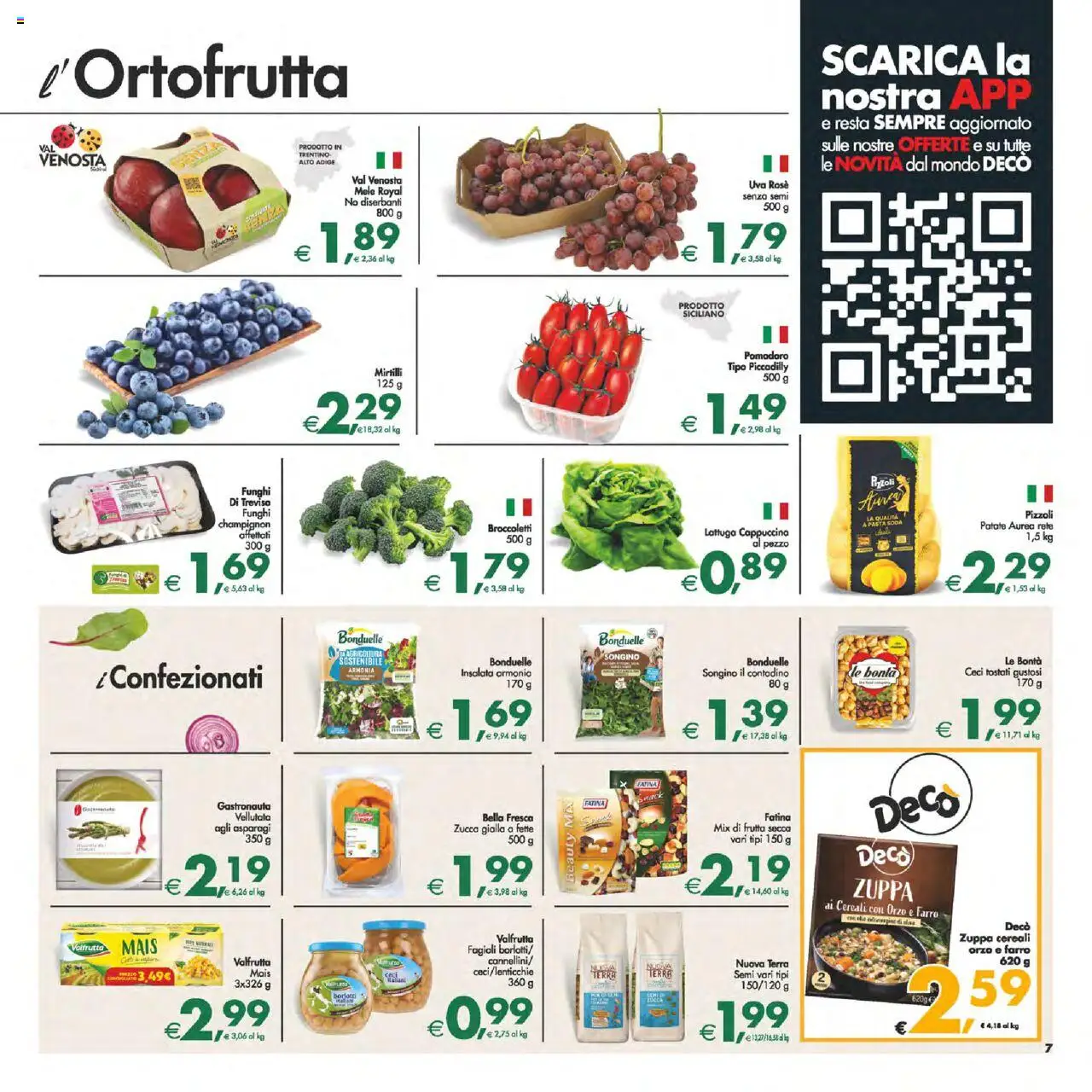 Volantino Decò del 14.10.2025 | Pagina: 7 | Prodotti: Funghi, The, Lattuga, Terra