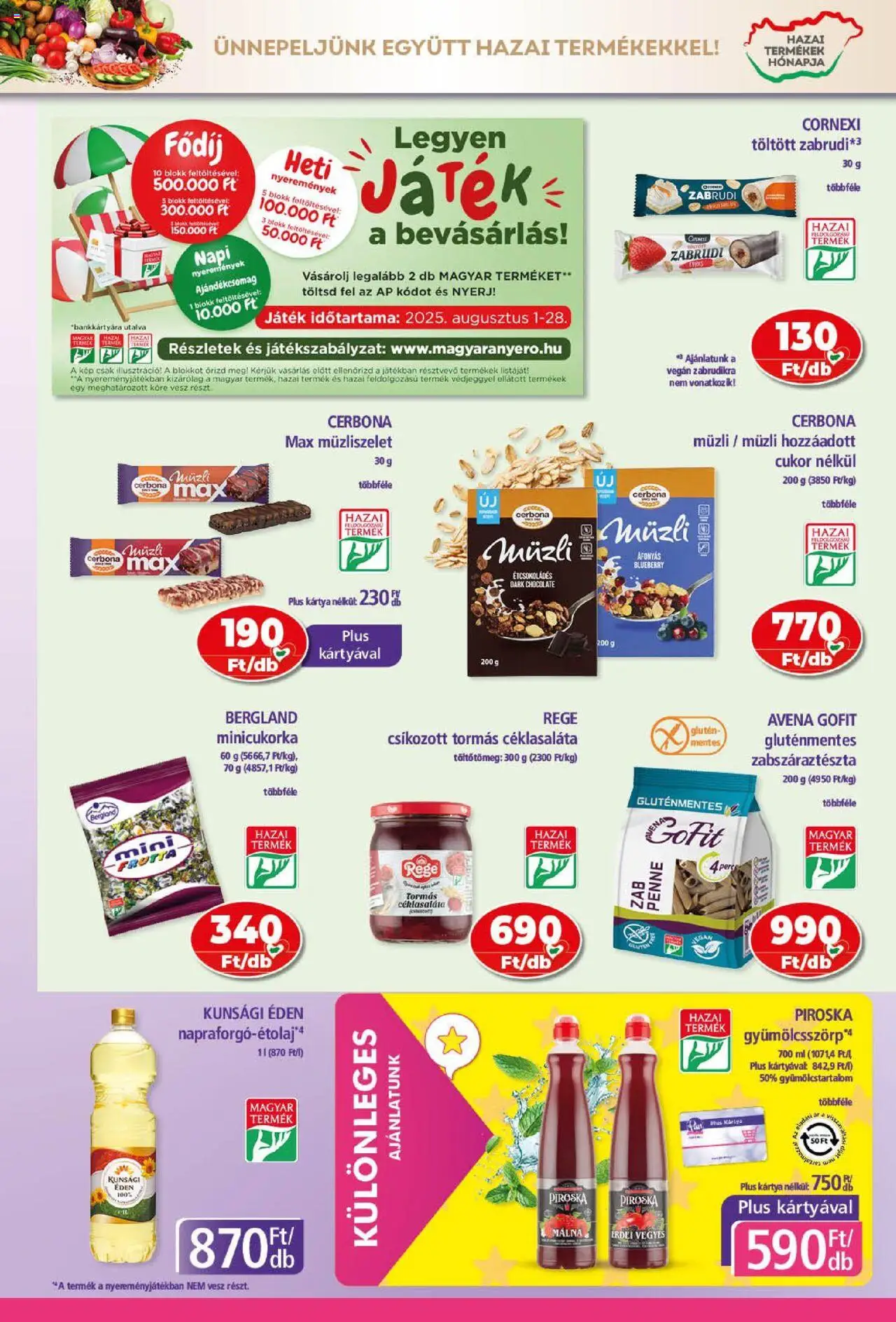 Plus Market akciós ujság - amely érvényes a következő dátumtól: 07.08.2025 | Oldal: 6 | Termékek: Penne, Gluténmentes, Müzliszelet, Vegán