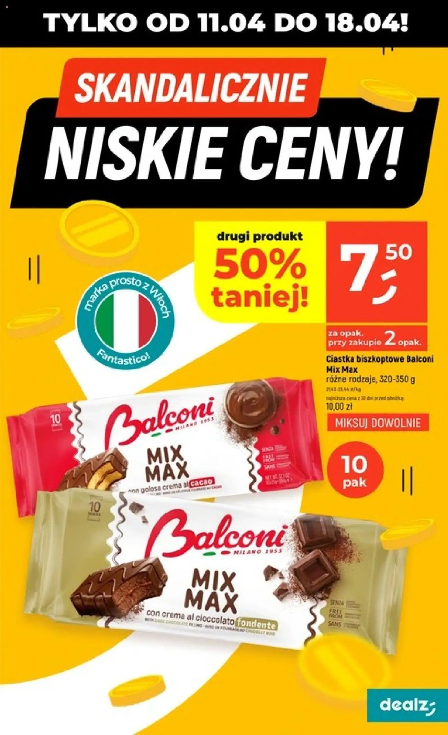 Dealz gazetka - Skandalicznie niskie ceny od 11.04.2026 | Strona: 15 | Produkty: Ciastka