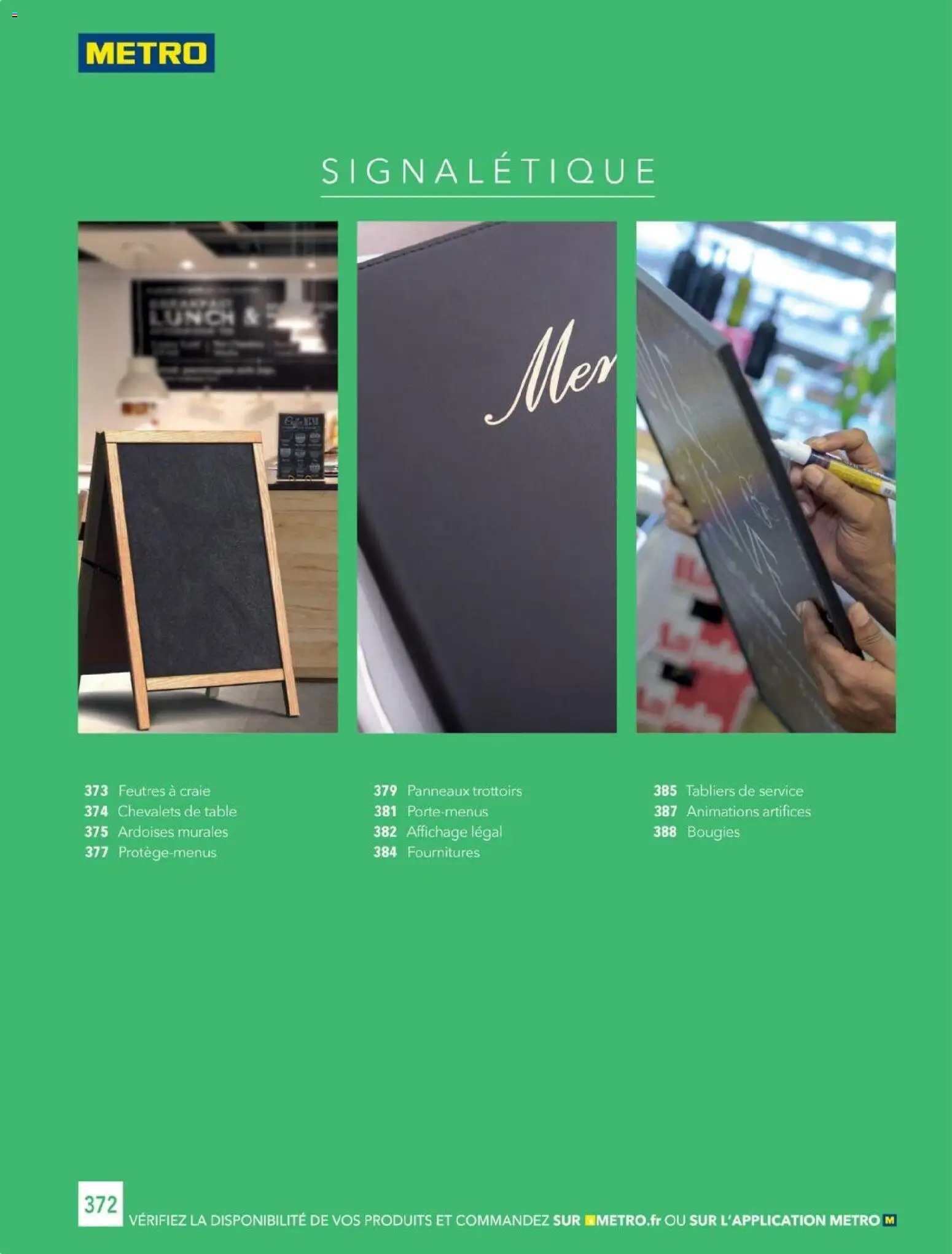 {H1} | Page: 372 | Produits: Chevalets, Table