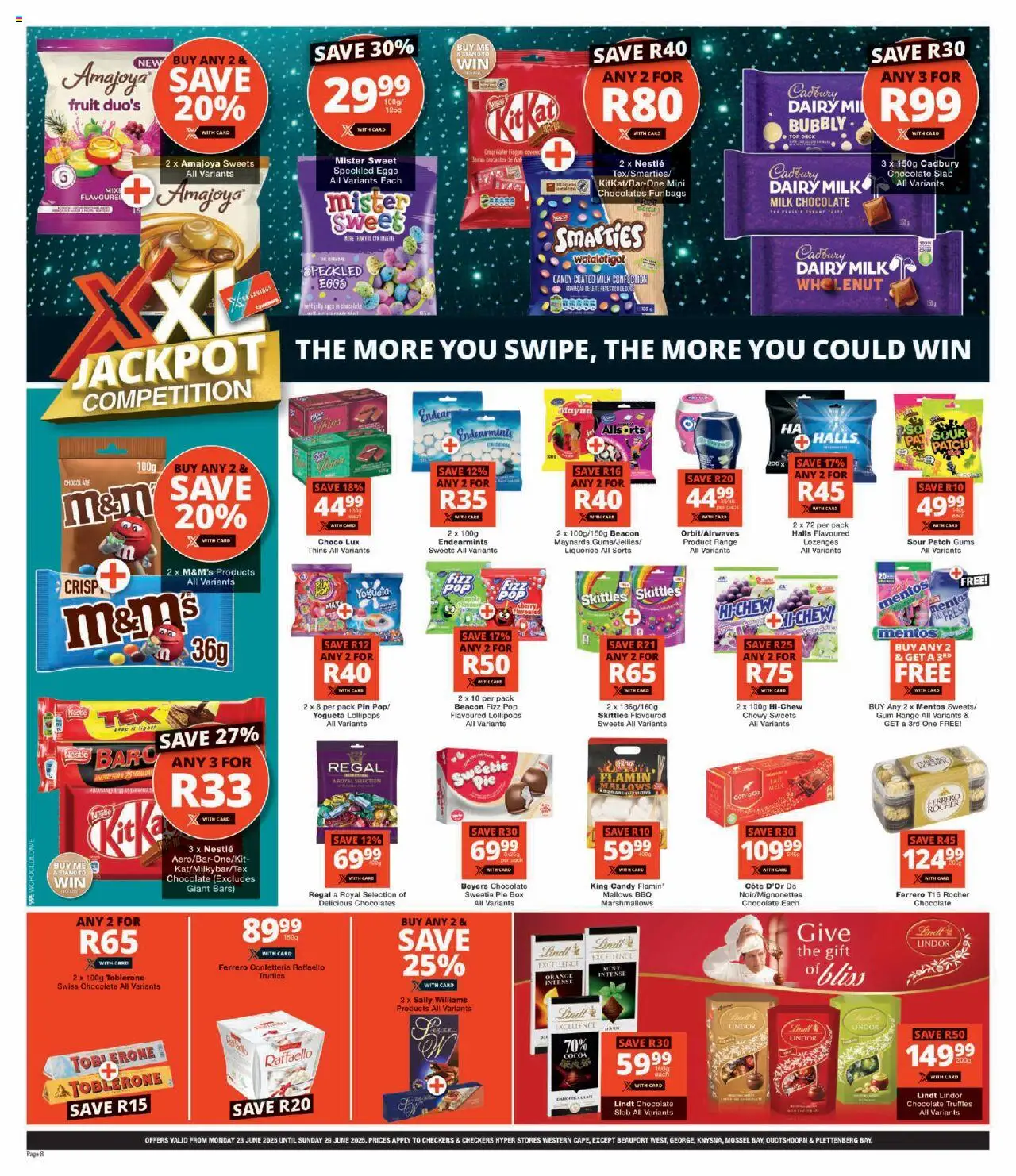 Checkers Western Cape - XXL Savings Week 3 Deals │ valid from 23.06.2025 | Page: 8 | Products: Sweets, Box, Chocolate, Lozenges