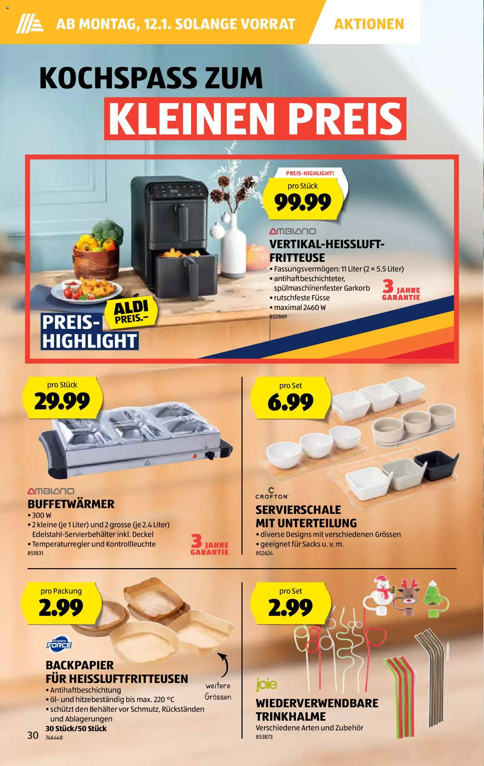 Aldi Aktionen – gültig ab 08.01.2026 | Seite: 31 | Produkte: Öl, Fritteuse