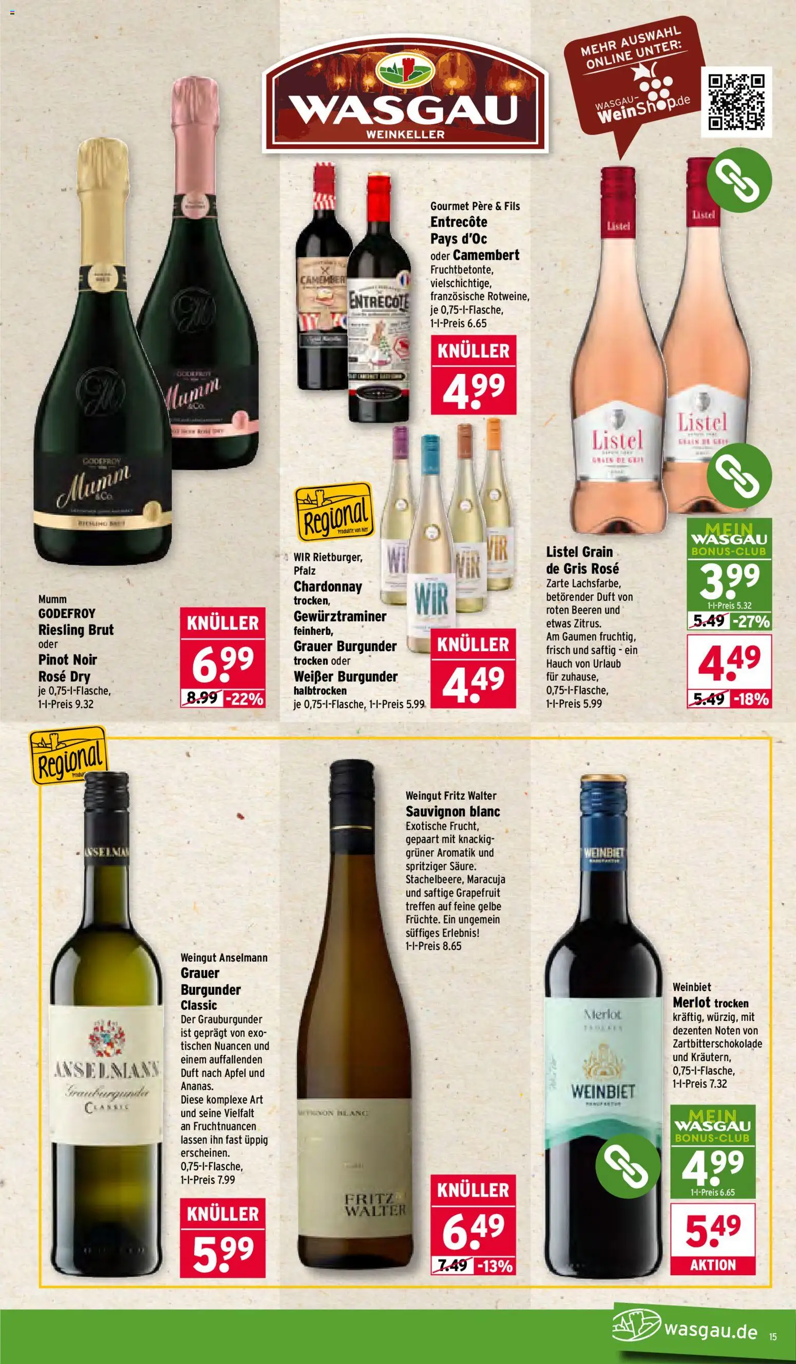 Wasgau Prospekt 	 – gültig ab 09.02.2026 | Seite: 15