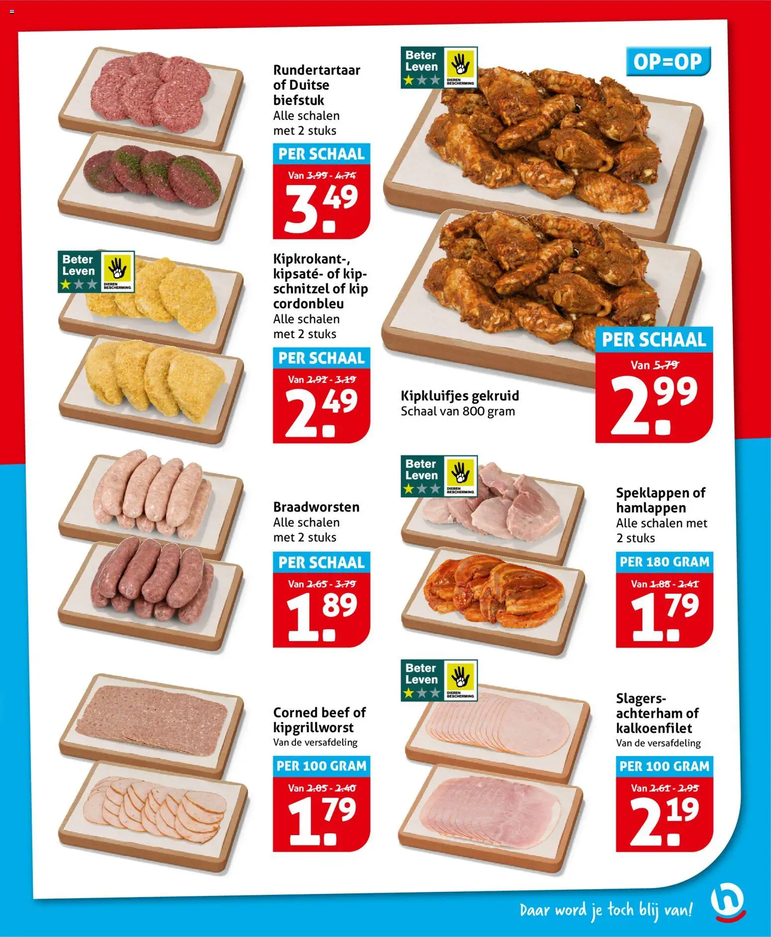 {H1} | Pagina: 13 | Producten: Biefstuk, Schaal, Schnitzel, Kip