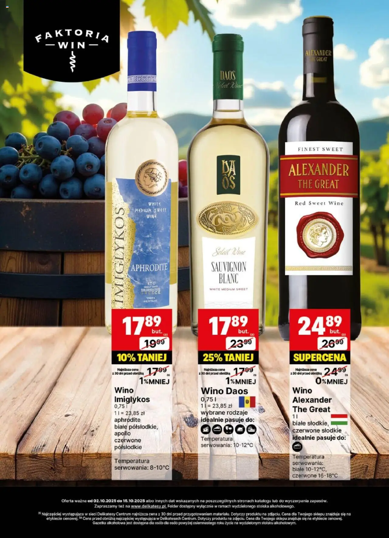 Delikatesy Centrum Gazetka - DeliBarek od 02.10.2025 | Strona: 4 | Produkty: Delikatesy, Wino
