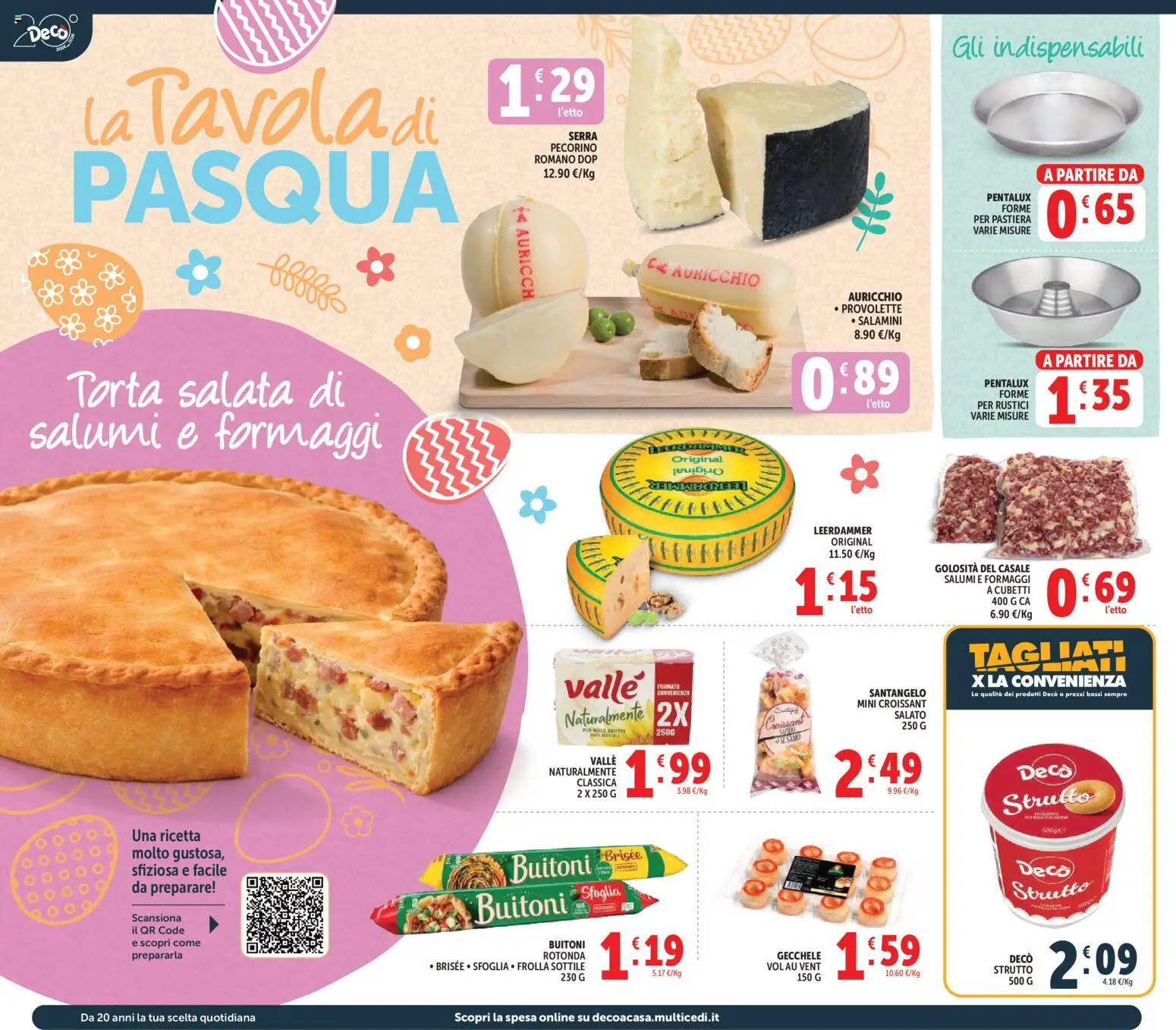 Volantino Decò del 27.03.2026 | Pagina: 6 | Prodotti: Torta, Rustici, Pecorino Romano, Pecorino
