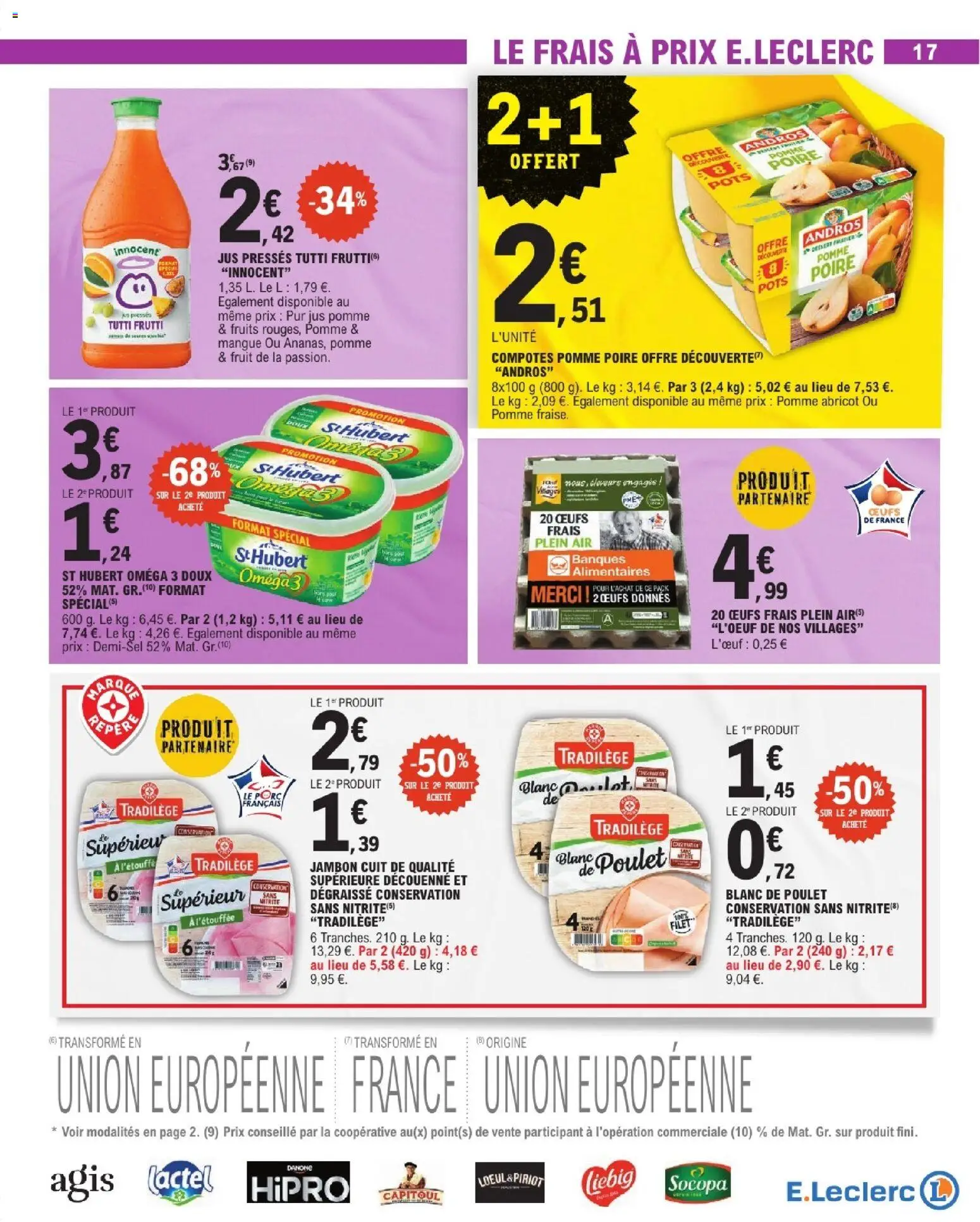 {H1} | Page: 17 | Produits: Abricot, Fraise, Jambon, Porc