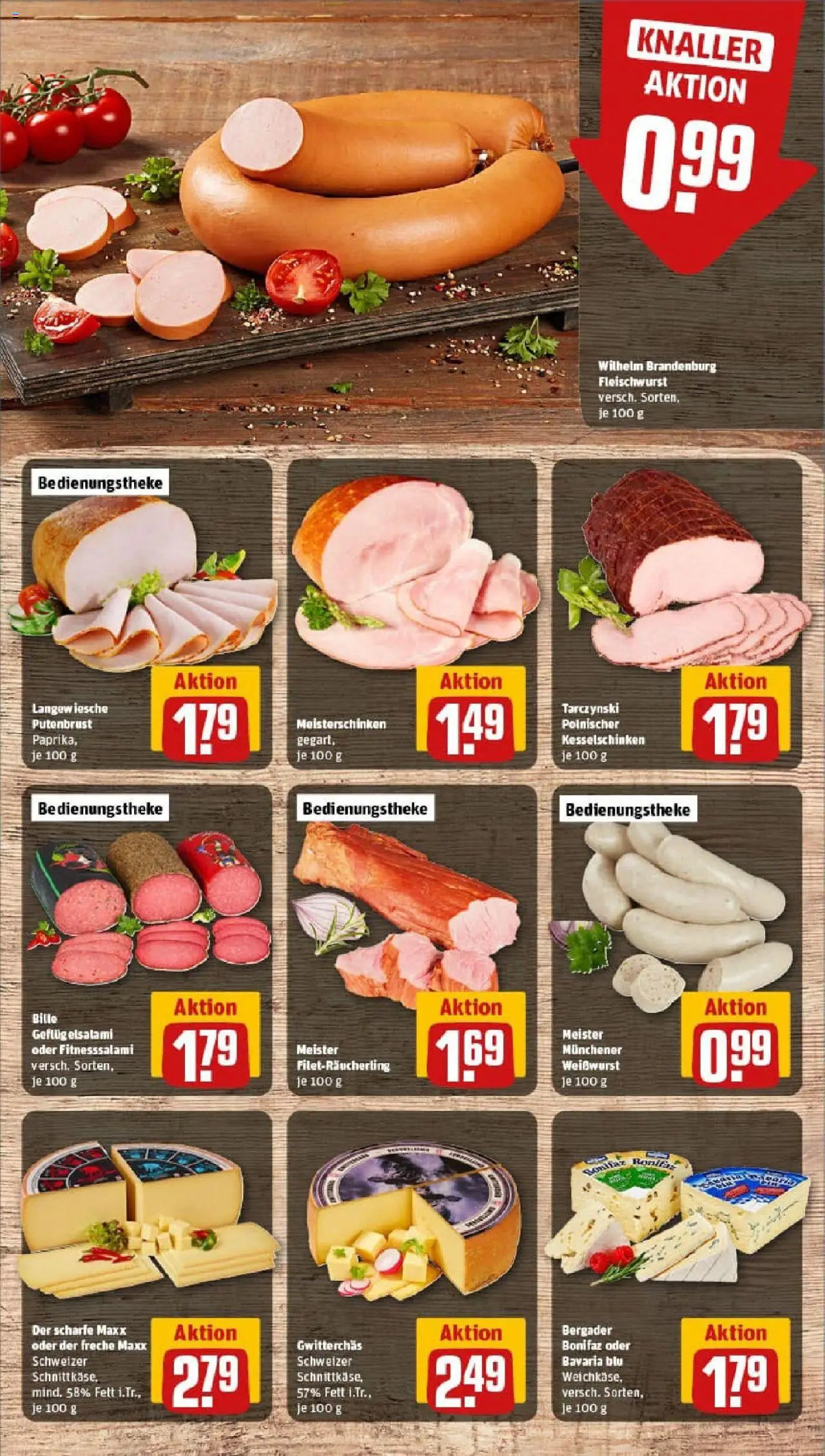 Rewe prospekt Bad Buchau	 - gültig ab dem 24.08.2025 | Seite: 9 | Produkte: Weißwurst, Paprika, Salami