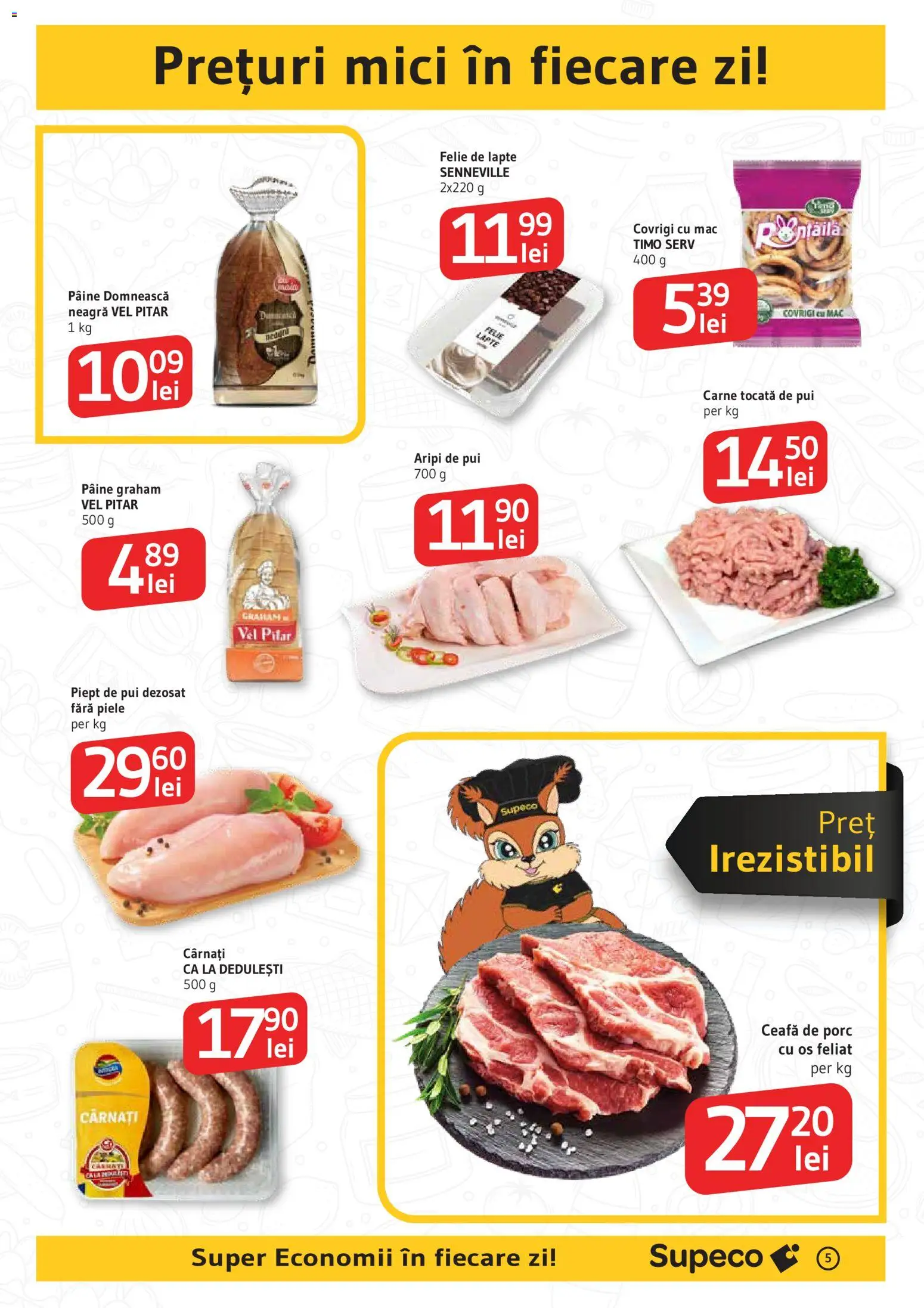 Noul catalog Supeco – valabil de la 30.10.2025 | Pagină: 5 | Produse: Keçeli kalem, Mici, Carne tocată, Cârnați