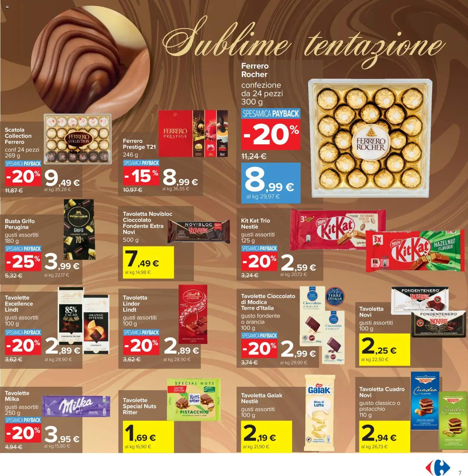 Volantino Carrefour del 16.12.2025 | Pagina: 7 | Prodotti: Cioccolato, Latte, Arancia, Cacao