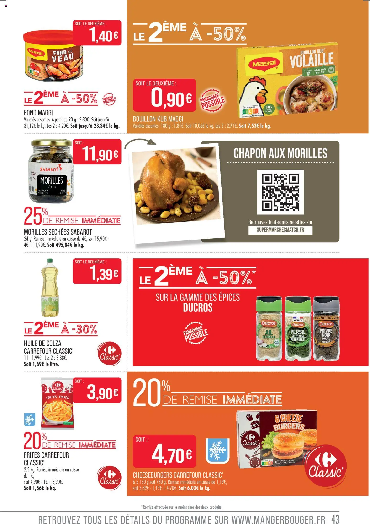 {H1} | Page: 43 | Produits: Chapon, Huile de colza, Semoule, Morilles séchées