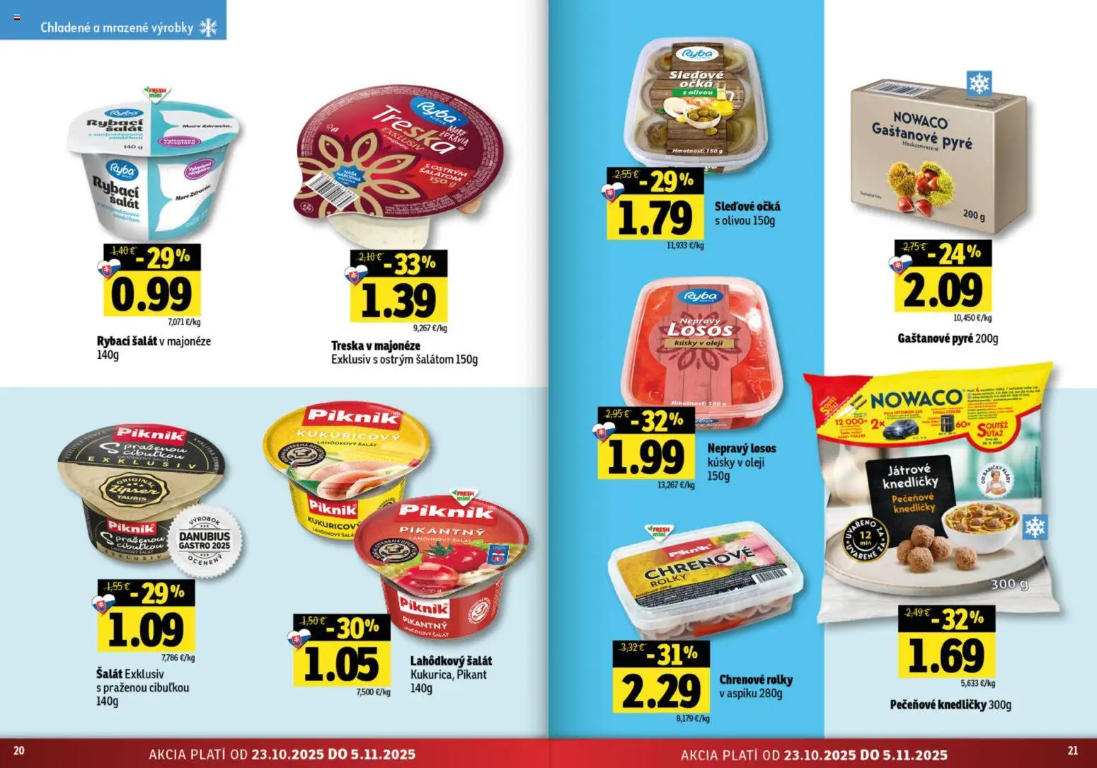 Nové Fresh akcie – leták je platný od 23.10.2025 | Strana: 11 | Produkty: Ryba, Losos, Šalát, Treska