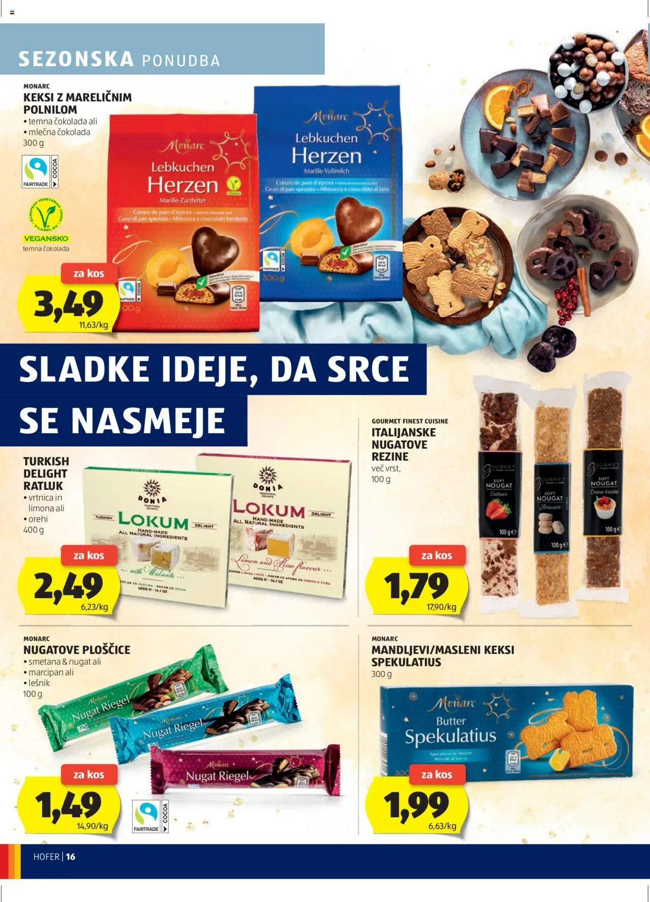 Hofer SI katalog | vrijedi od 11.09.2025 | Stranica: 16 | Proizvodi: Keksi, Čokolada, Pan
