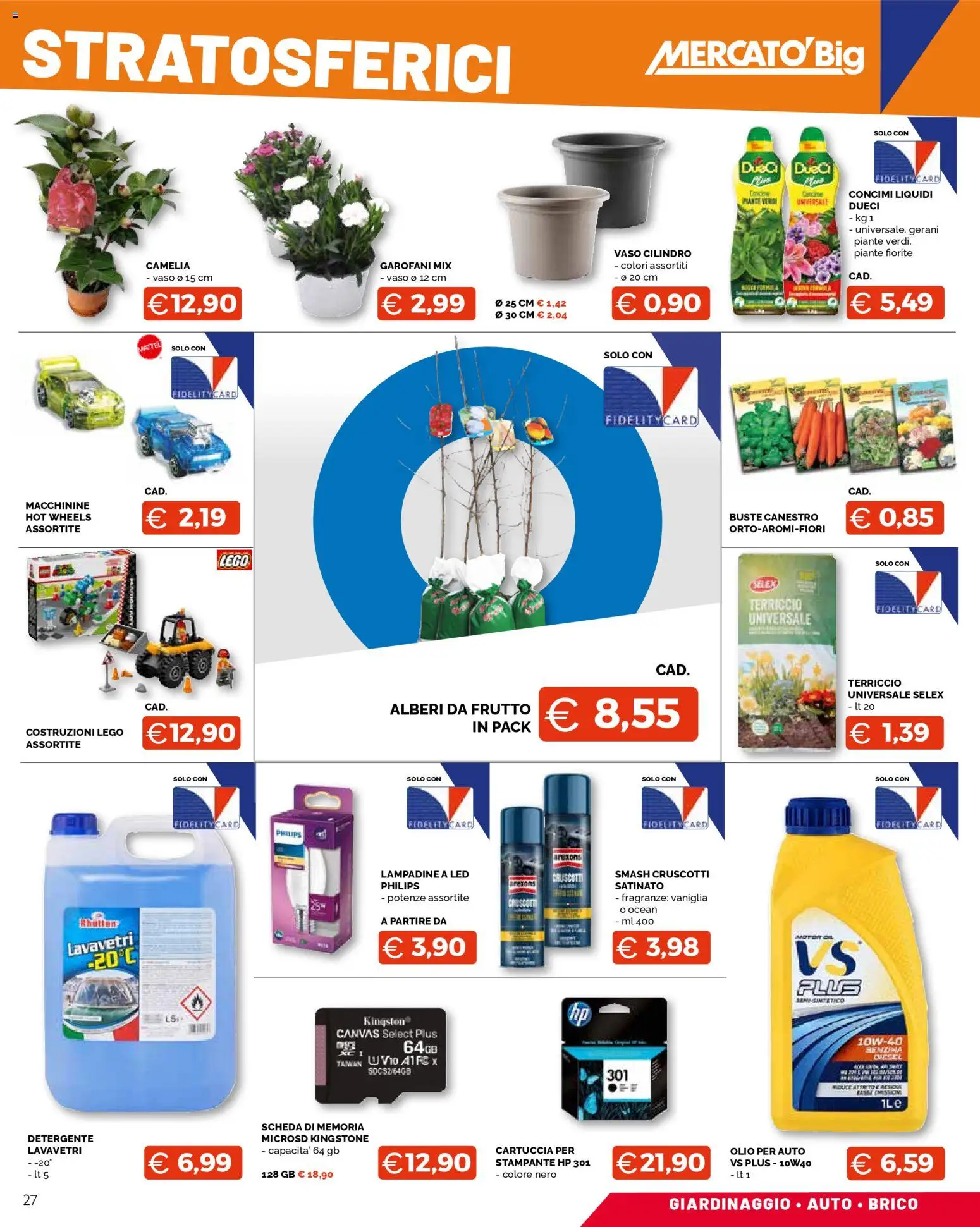 Volantino Mercatò del 16.02.2026 | Pagina: 27 | Prodotti: Scheda di memoria, Stampante, Gerani, Terriccio