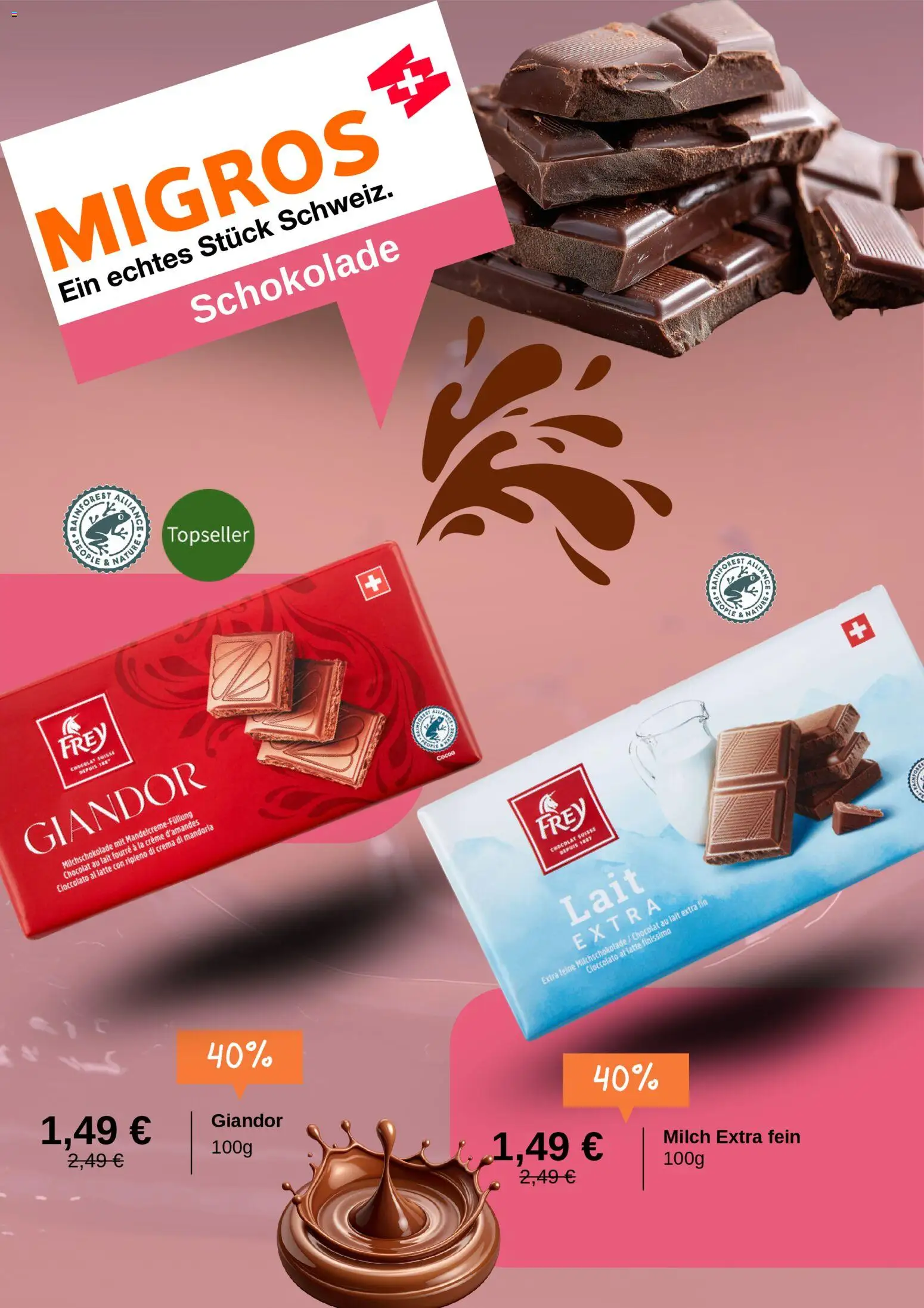 Migros Prospekt 	 – gültig ab 31.03.2026 | Seite: 5 | Produkte: Milch, Schokolade, Creme
