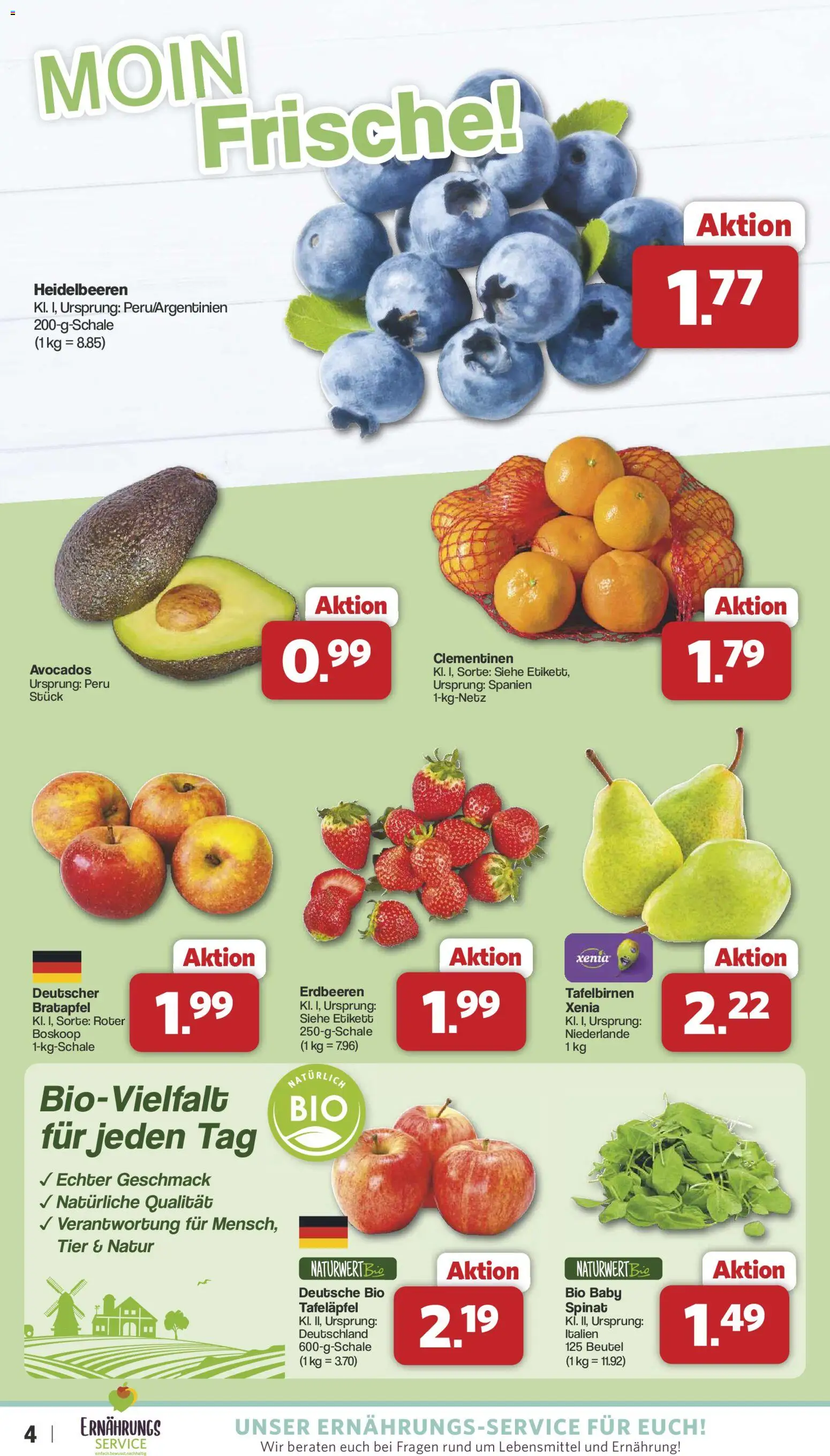 Famila Nordwest Prospekt 	 – gültig ab 22.12.2025 | Seite: 4 | Produkte: Heidelbeeren, Erdbeeren