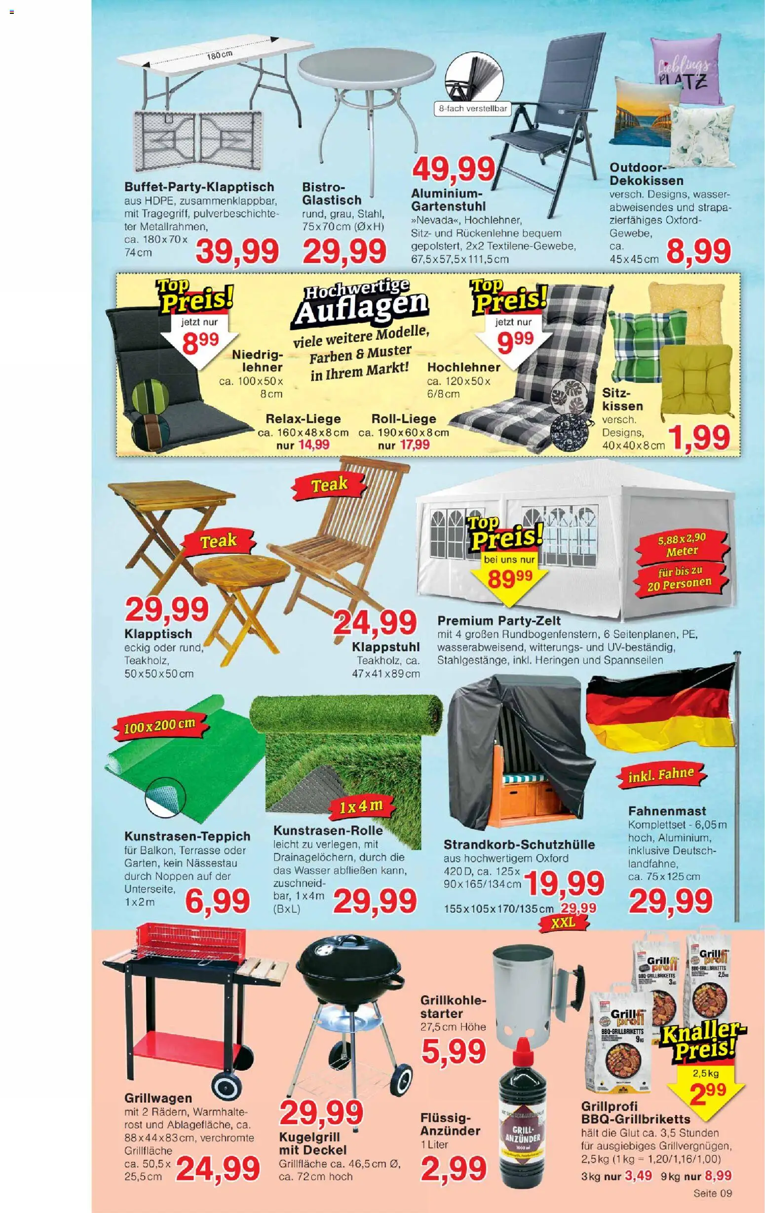 Wiglo Wunderland Prospekt – gültig ab 23.03.2026 | Seite: 13 | Produkte: Grill, Relaxliege, Kissen, Wasser