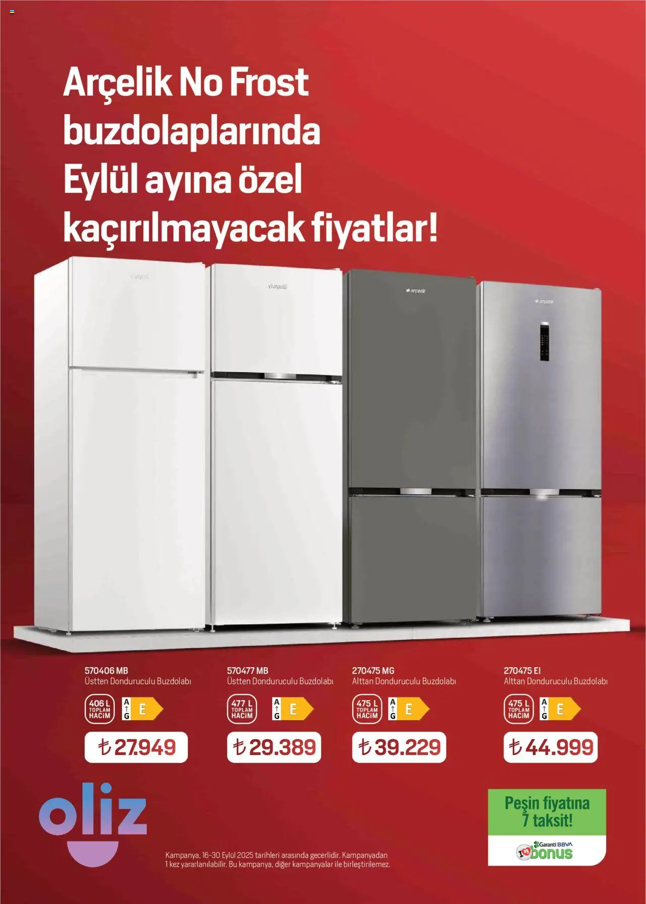 Arçelik Katalog - 16.09.2025 tarihinden itibaren geçerlidir | Sayfa: 10 | Ürünler: Buzdolabı