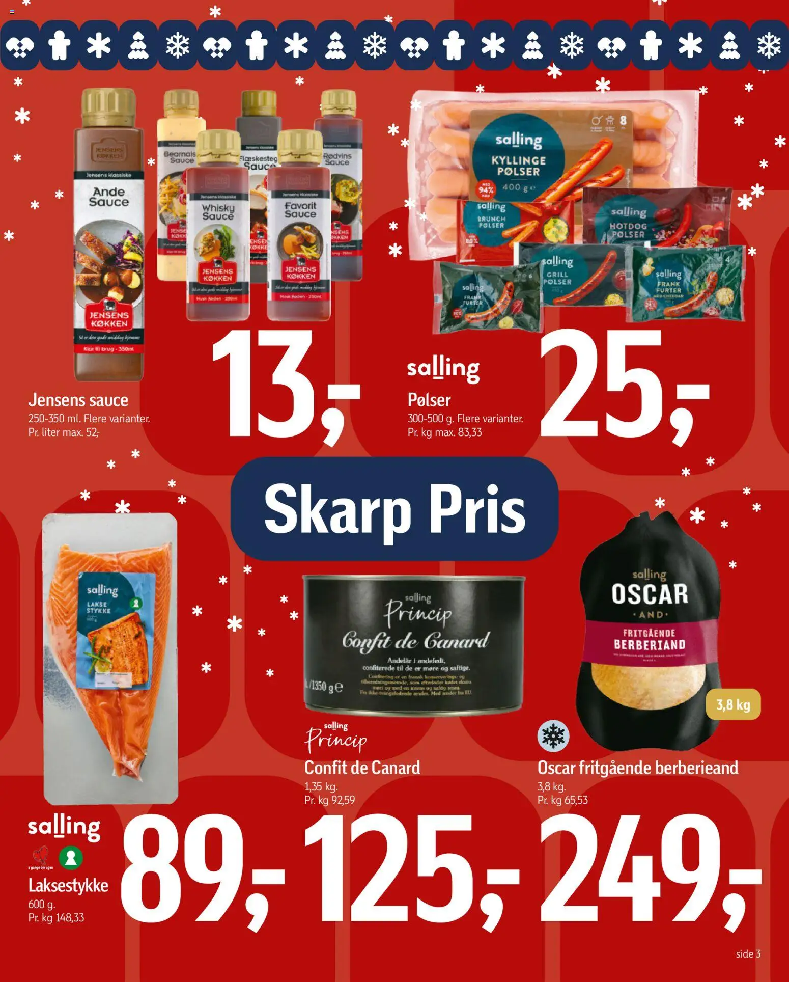 Føtex tilbudsavis – gyldig fra 19.12.2025 | Side: 3 | Produkter: Cheddar, Pølser, Flæskesteg, Grill