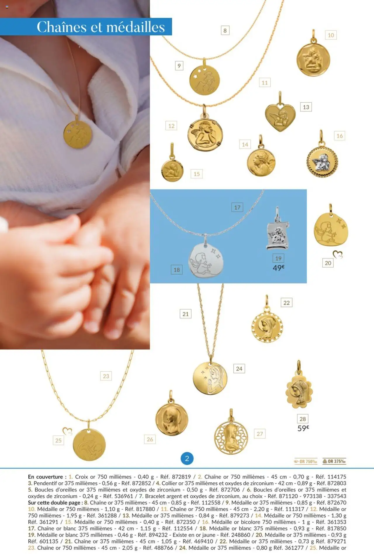 {H1} | Page: 2 | Produits: Couverture, Collier, Pendentif, Médailles