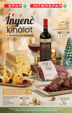 Spar Karácsonyi Ínyenc katalógus - amely érvényes a következő dátumtól: 27.11.2025
