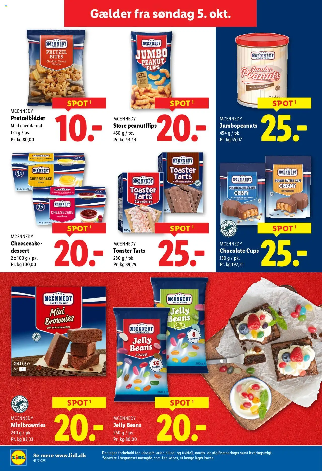 Lidl tilbudsavis – gyldig fra 05.10.2025 | Side: 15 | Produkter: Brownies, Cheddar, Peanuts, Søm