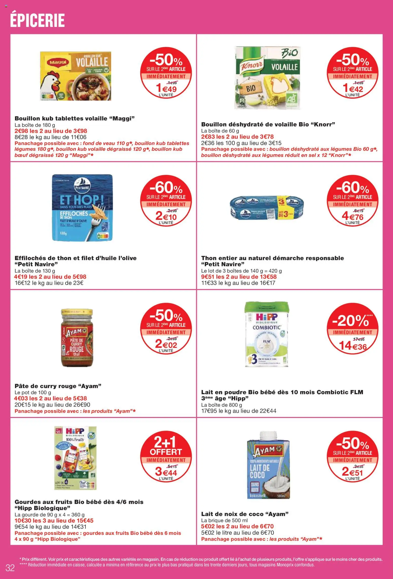 {H1} | Page: 32 | Produits: Noix de coco, Gourde, Poudre, Curry