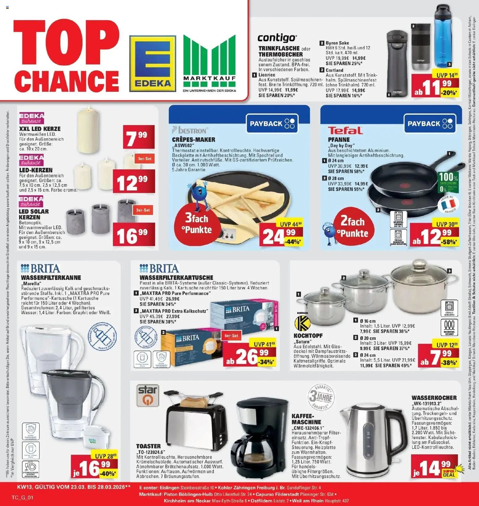 Edeka prospekt Göppingen	 – gültig ab 23.03.2026 | Seite: 33 | Produkte: Wasserkocher, Toaster, Kaffee, Wasser