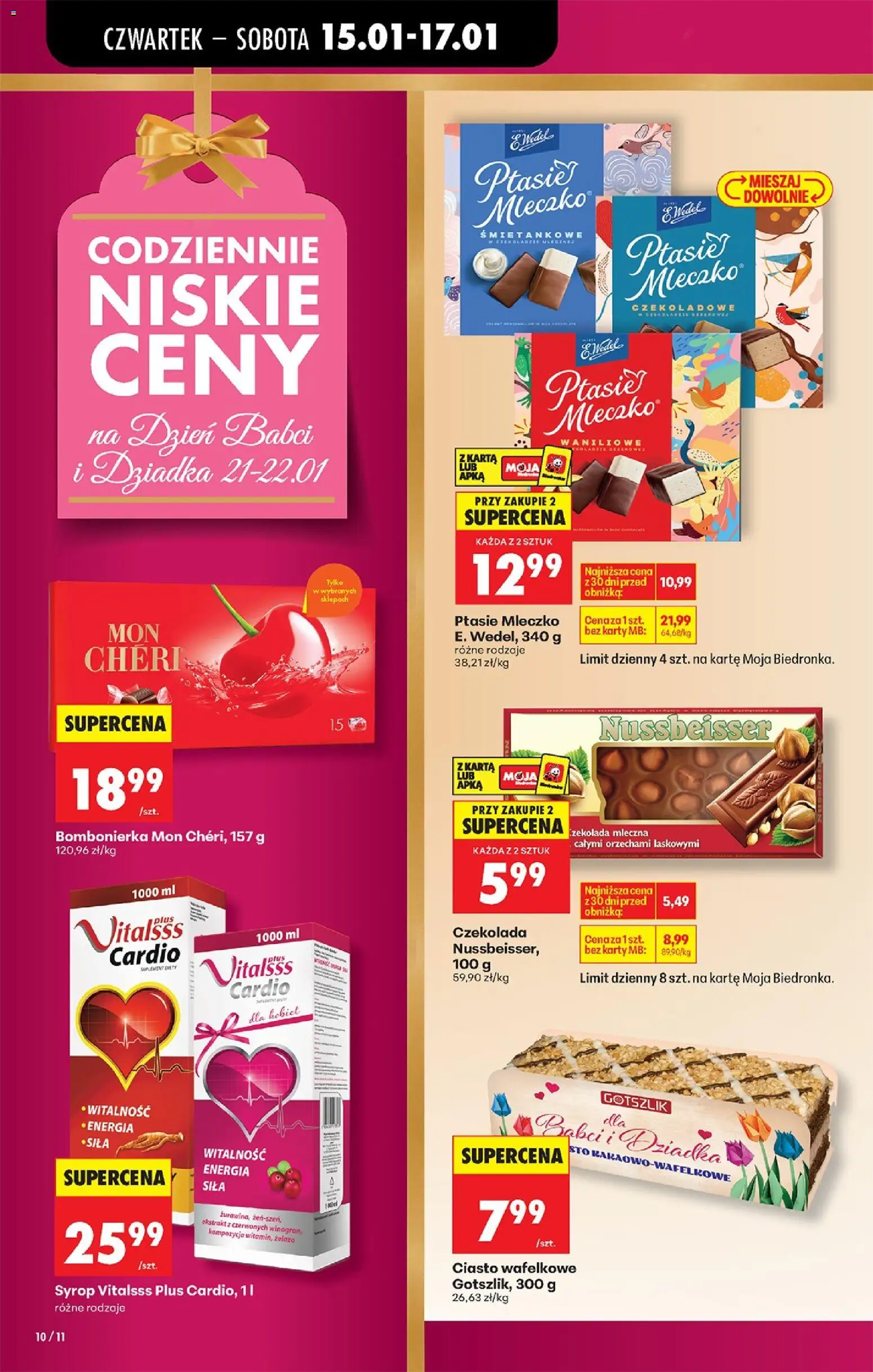 Biedronka gazetka - Oferta w tym tygodniu od 15.01.2026 | Strona: 12 | Produkty: Syrop, Żelazo, Bombonierka, Ptasie mleczko
