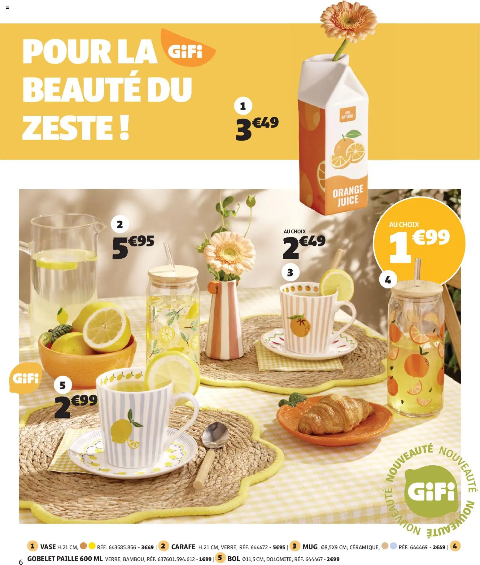 {H1} | Page: 6 | Produits: Orange, Bol, Vase