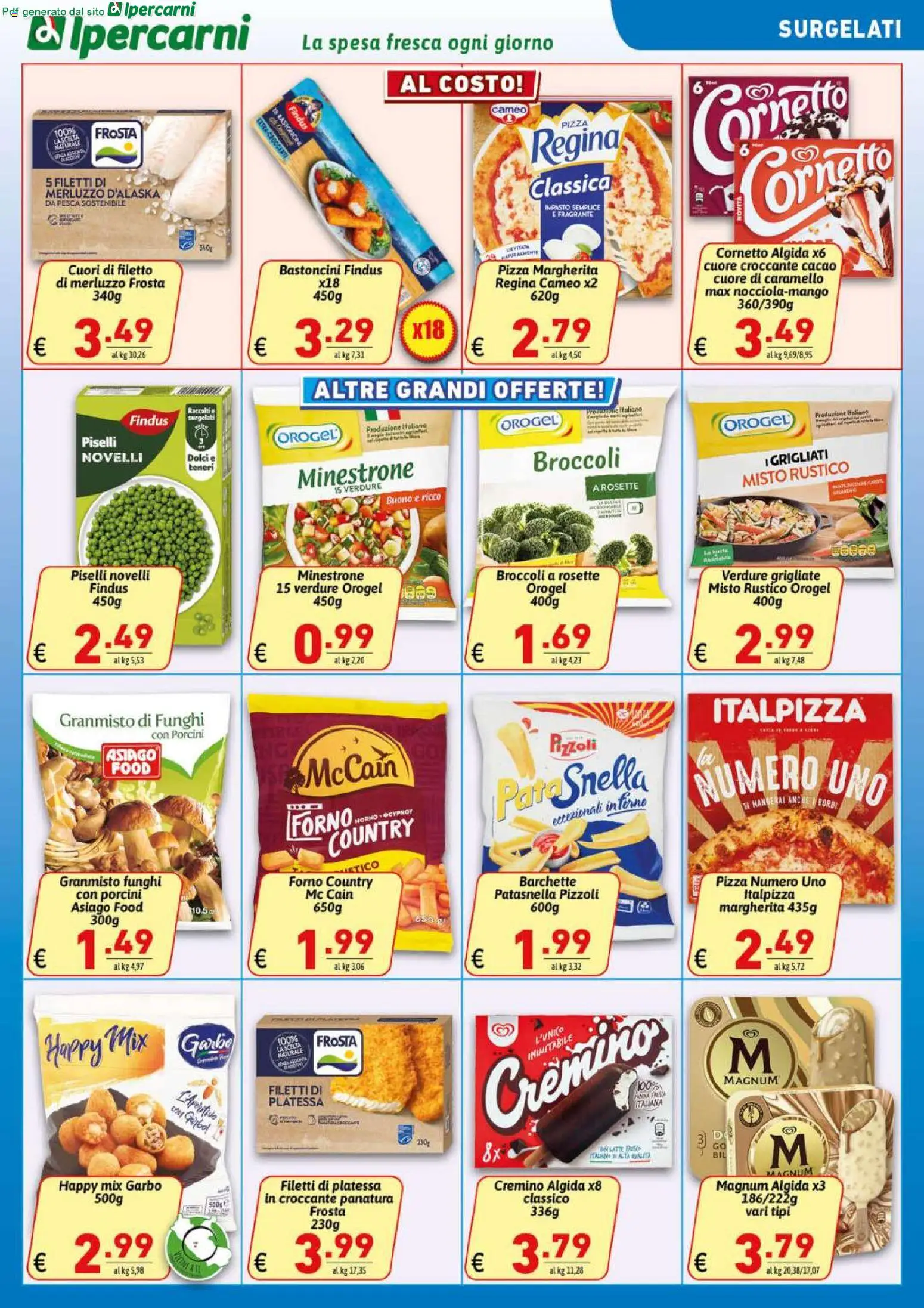 Volantino Ipercarni del 17.04.2026 | Pagina: 11 | Prodotti: Pesca, Funghi, Broccoli, Forno