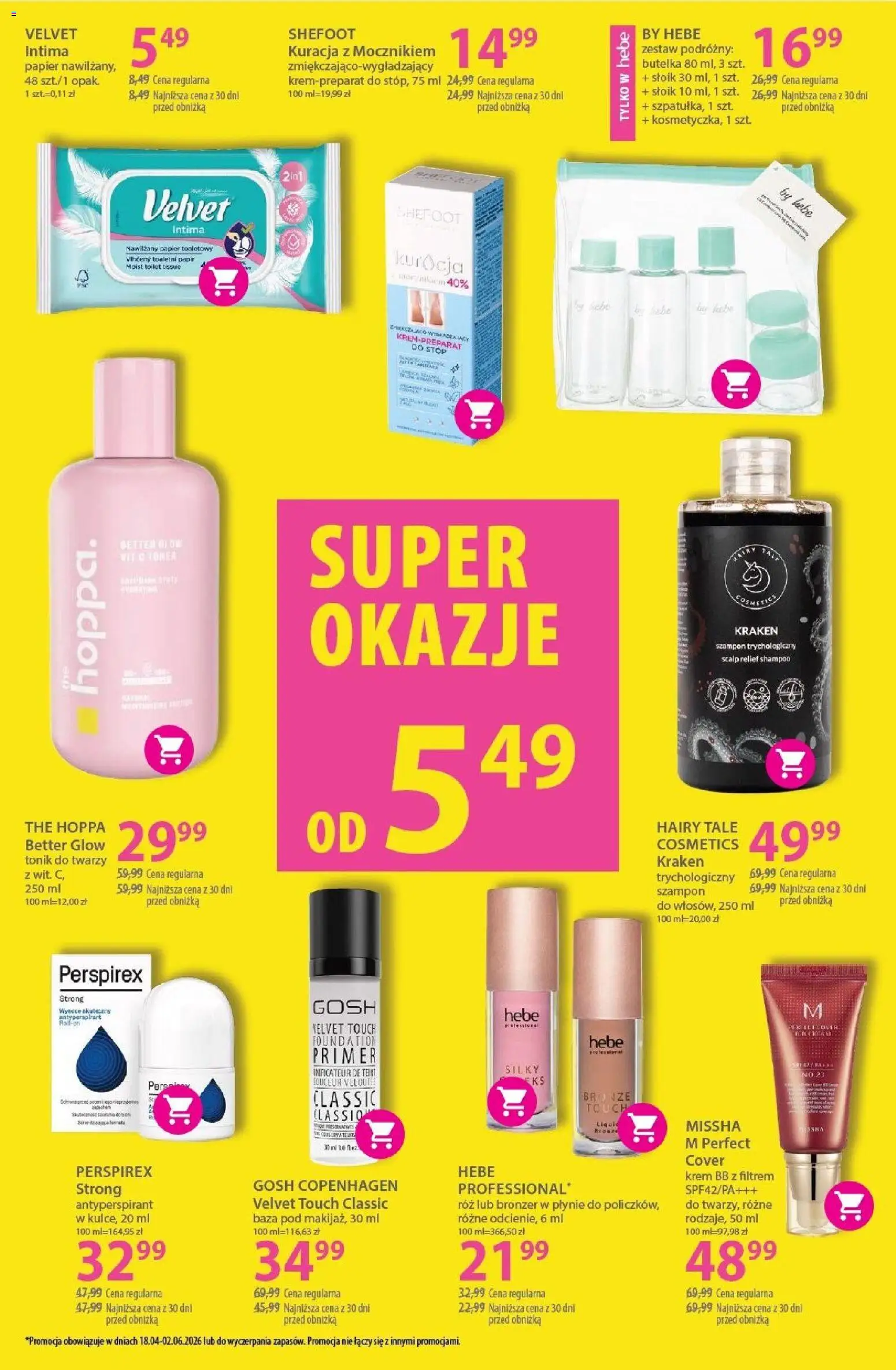 Hebe gazetka od 18.04.2026 | Strona: 17 | Produkty: Papier toaletowy, krem BB, Bronzer, Szampon