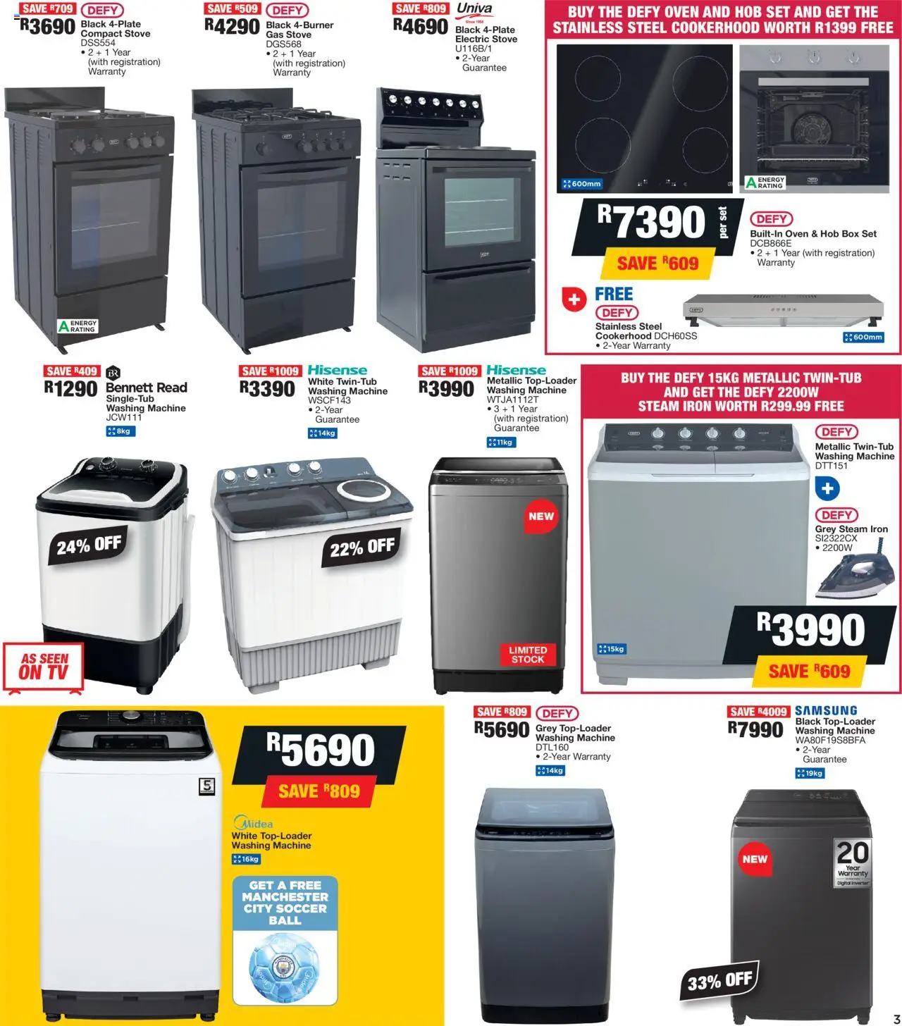 OK Furniture Catalogue │ valid from 20.08.2025 | Page: 3 | Products: Oven, Iron, TV, Gas stove