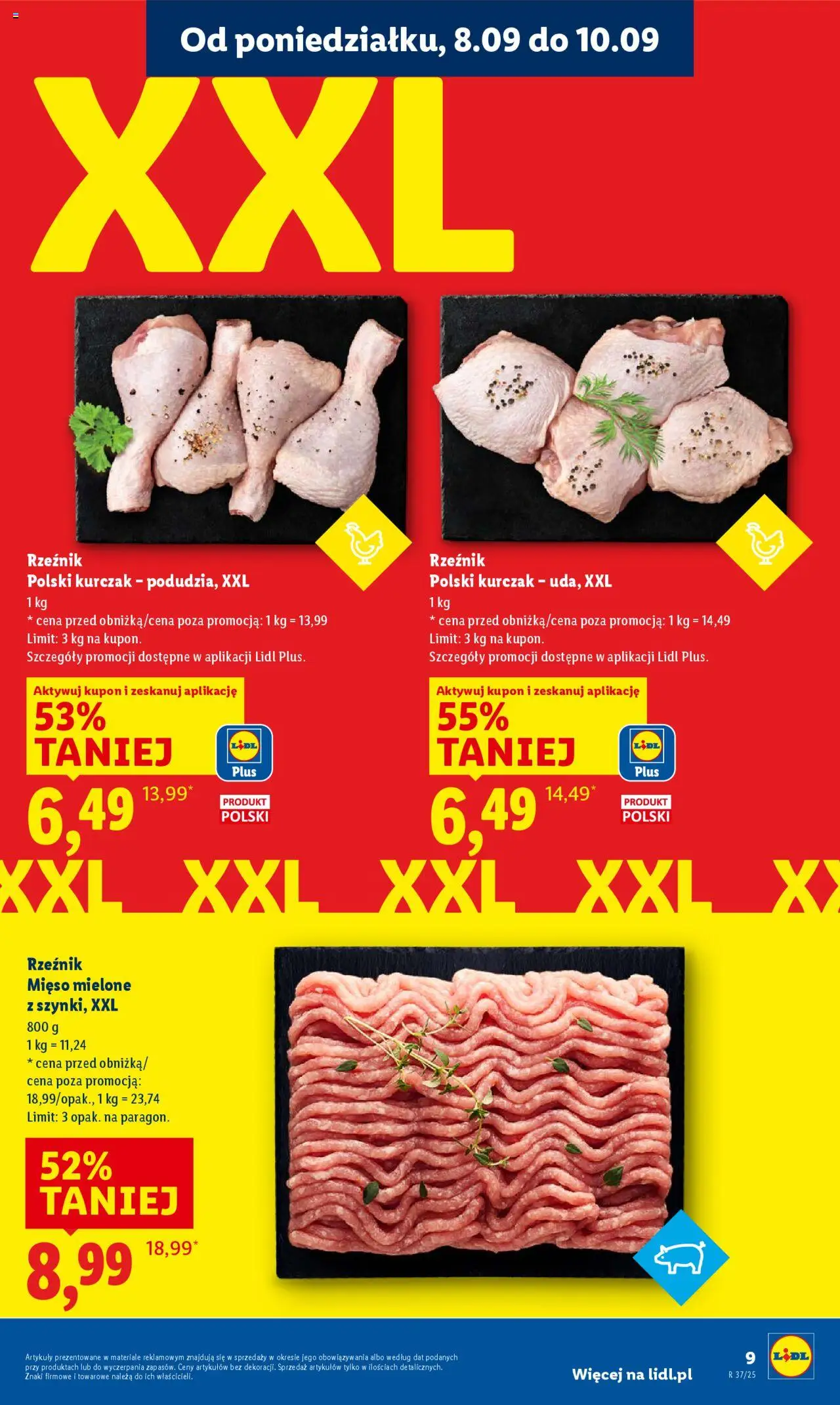 Lidl Gazetka od 08.09.2025 | Strona: 11 | Produkty: Kurczak, Mięso, Mięso mielone
