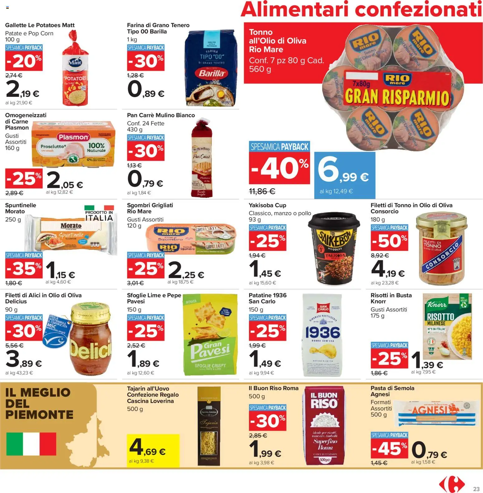 Volantino Carrefour del 24.03.2026 | Pagina: 23 | Prodotti: Riso, Pepe, Gallette, Alici
