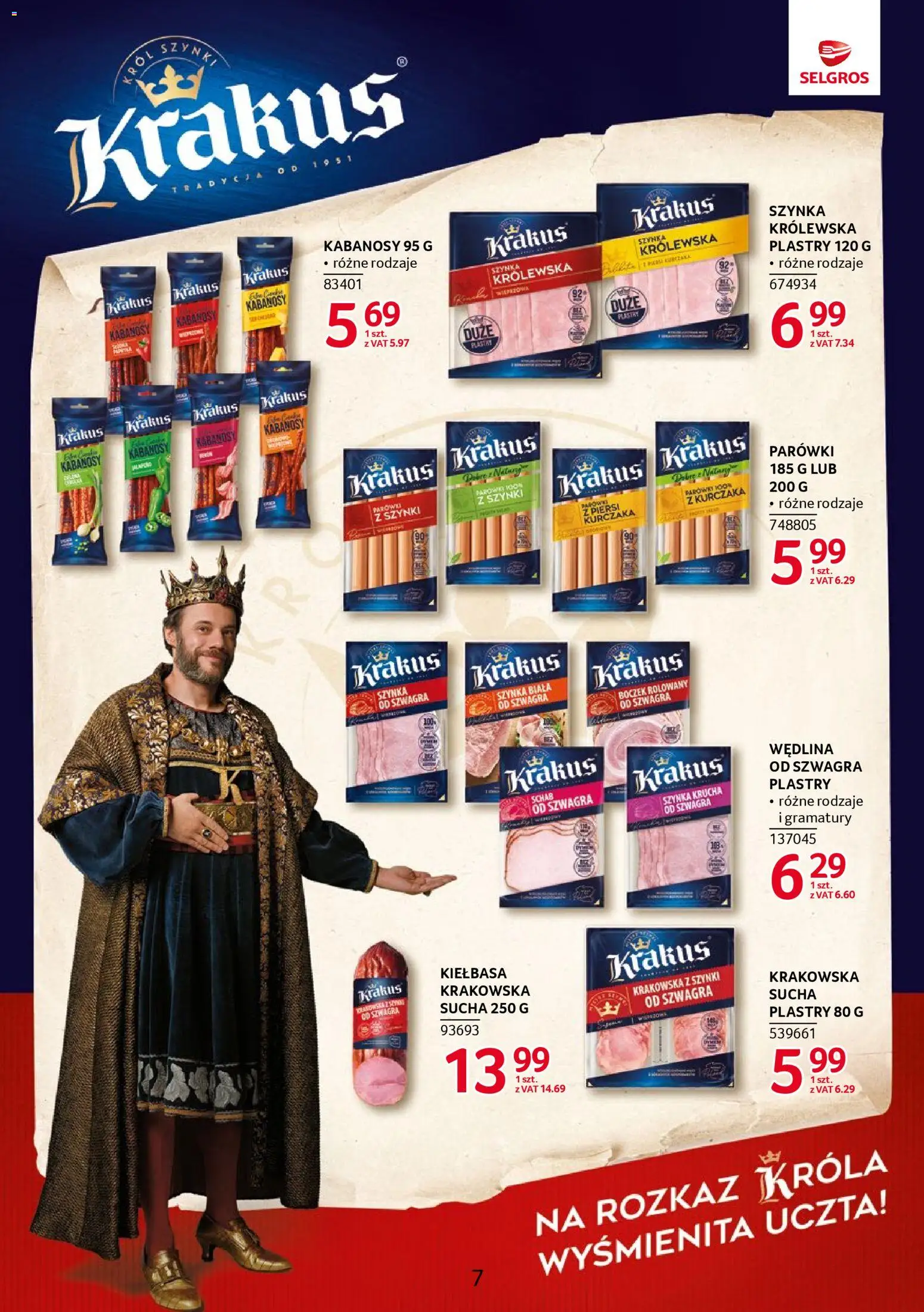 Selgros cash&carry Gazetka - Markowe produkty od 06.11.2025 | Strona: 7 | Produkty: Piersi, Kabanosy, Szynka, Boczek